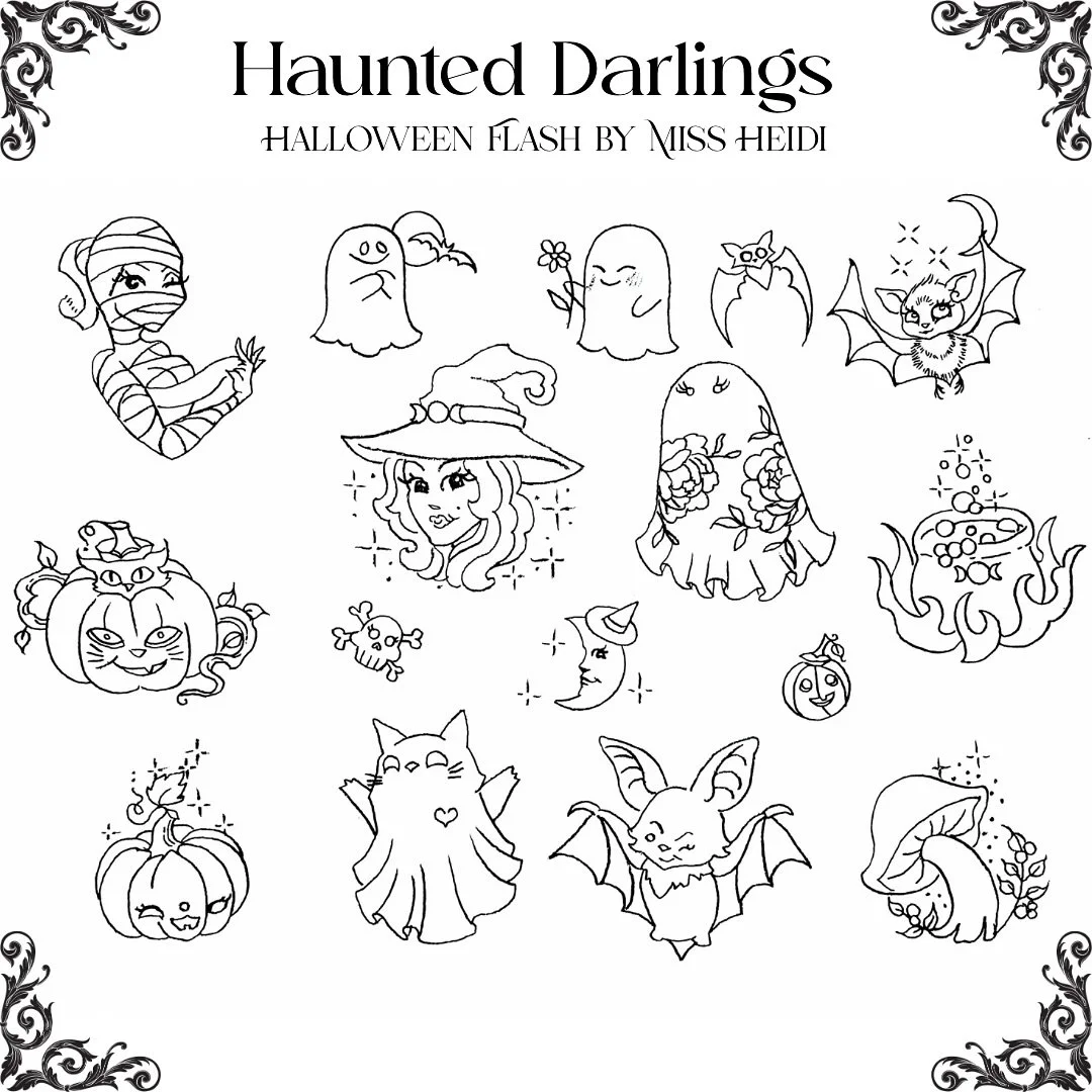 🎃 Spooky flash 🎃 
Another super cute Halloween Flash by Heidi is now available.
Don&rsquo;t miss out on these spooky lil guys! First come, first served. Once one is claimed it&rsquo;s gone to the great beyond.

Pricing can be seen on our highlights
