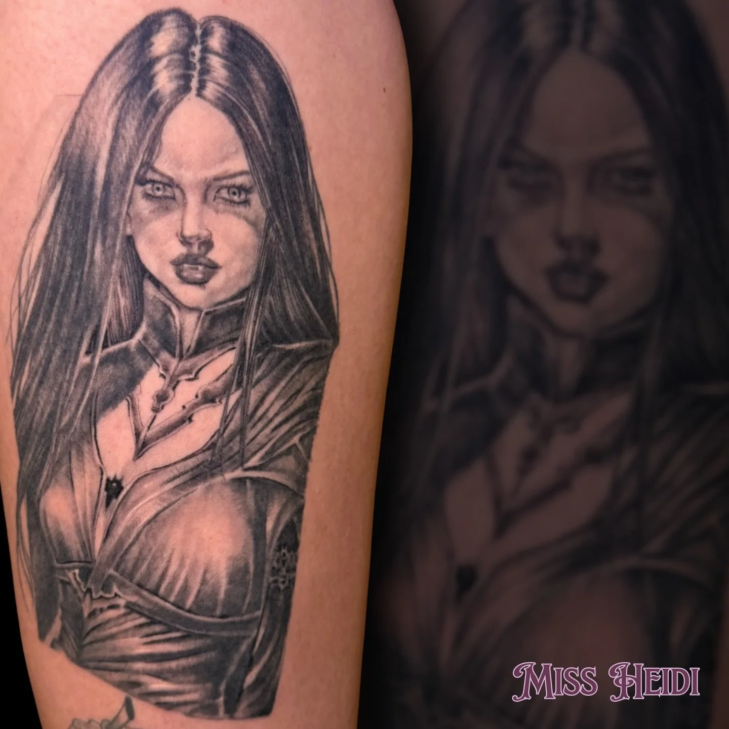 Vampire portrait done by Miss Heidi on her wonderful apprentice @samjadeink 

Book your next session! 
🔗 Link in Bio
📱Text/Call: (407) 296 8860
📧Email: heidi@missheidistattoo.com

⚠️ Be sure to check your Spam/Junk folder so you don&rsquo;t miss o