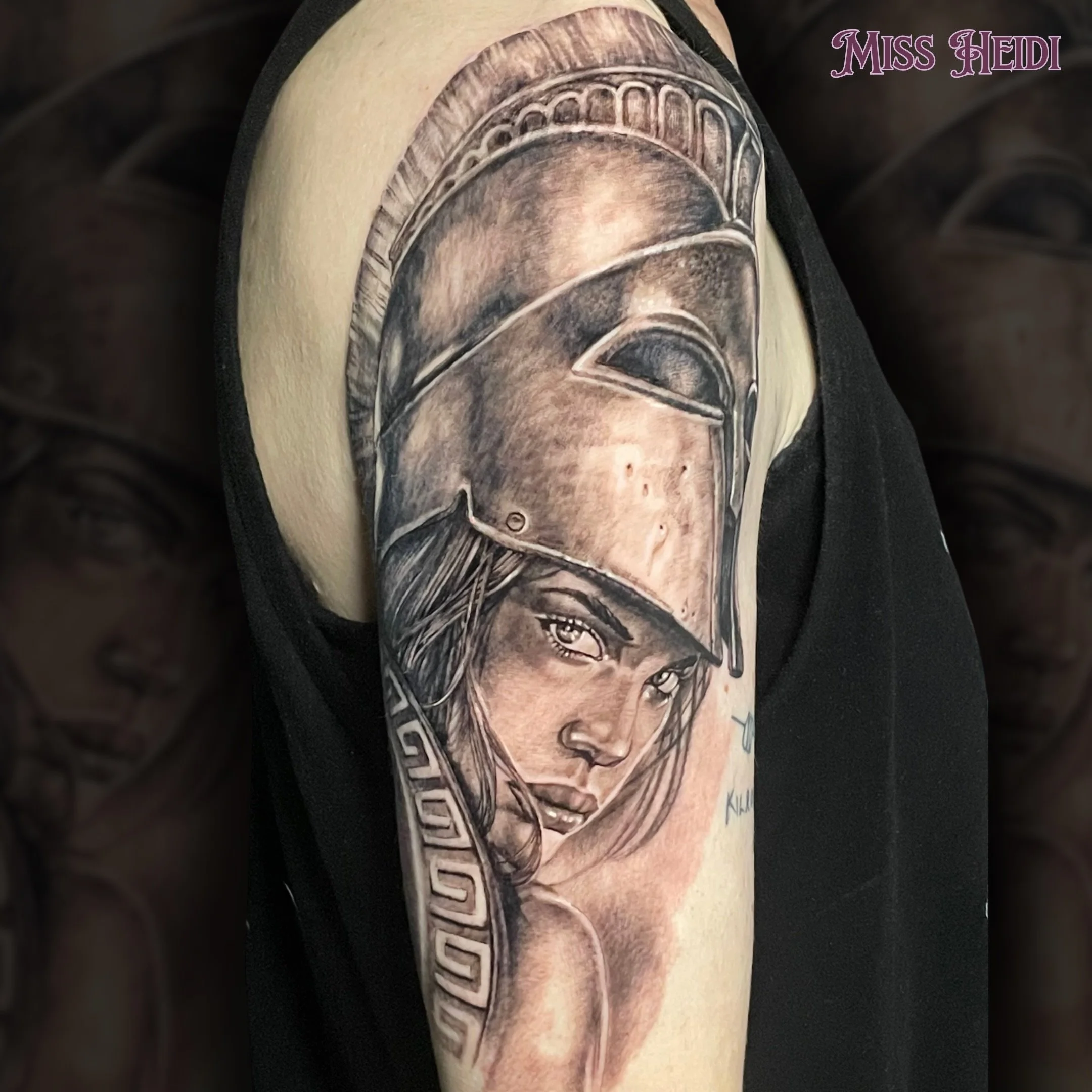 Athena is the ultimate symbol of strategic wisdom over raw force. We love how this design leans into that calm intensity through the detail Miss Heidi provided.

Ready to bring your own legend to life? You can find our booking info down below:
🔗 Lin
