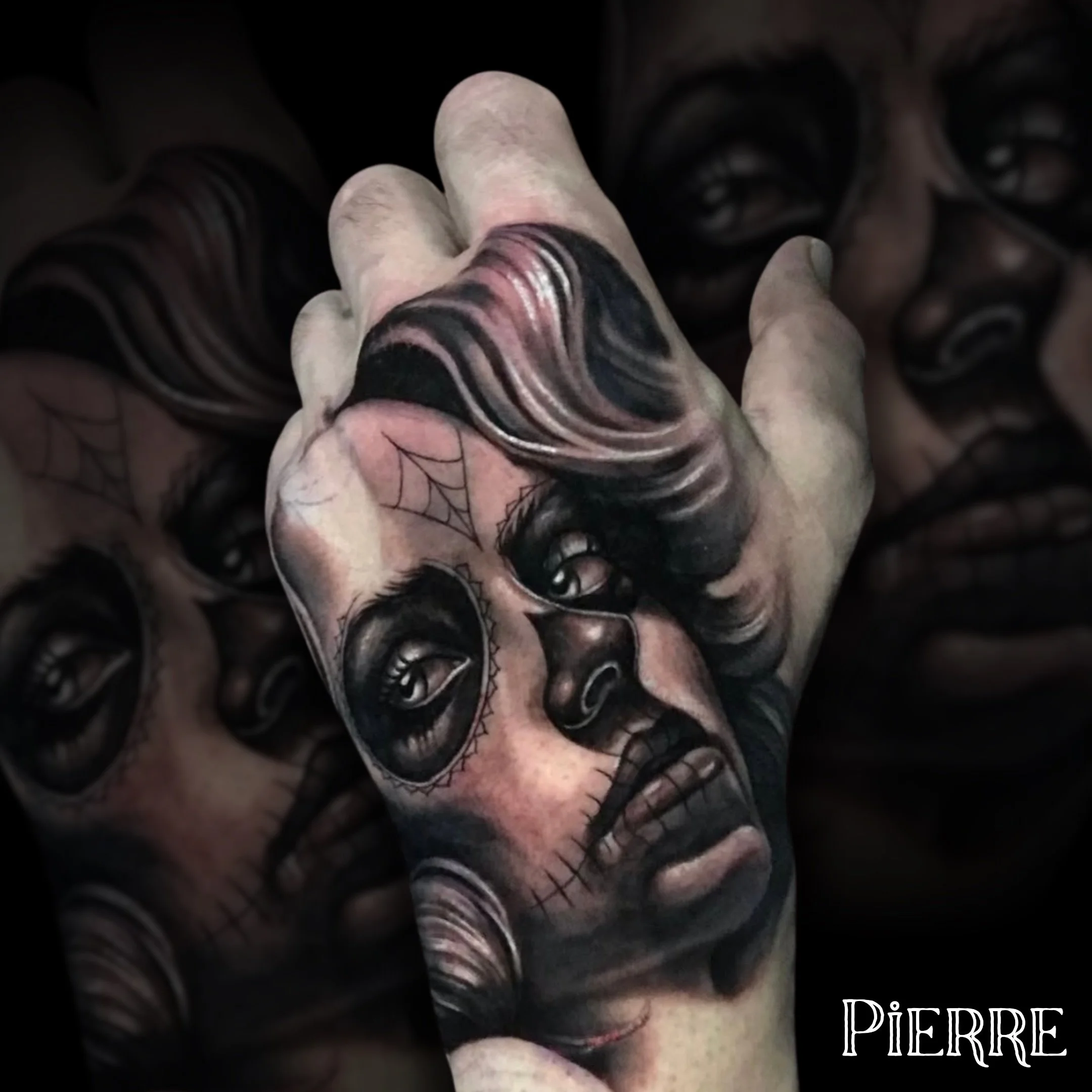 @doctorze is always making a statement with his work. His clean shading and realistic style are just different. 

Got an idea for a portrait or detailed black &amp; grey tattoo? Reach out to start your next piece with Pierre! Check out how down below