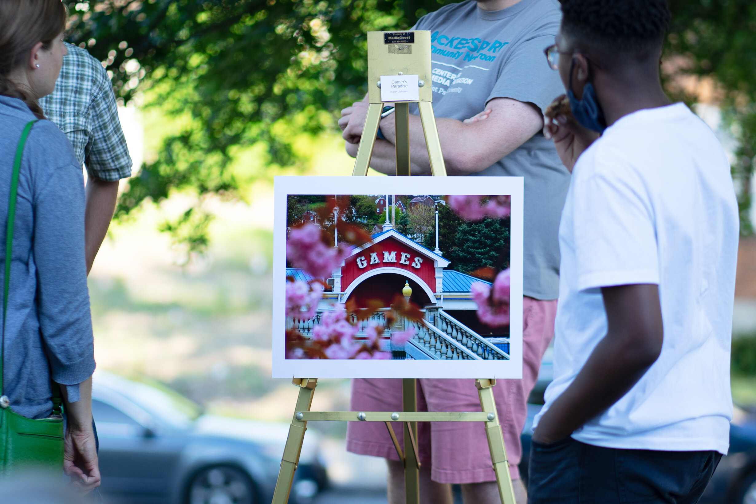  Isaiah Johnson’s photograph of Kennywood was one of the 11 images on display at the event.  