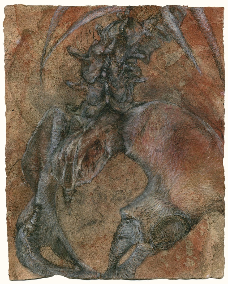 Pelvis study (dark twisting figure)