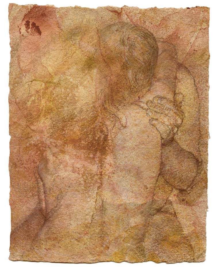 Embracing couple