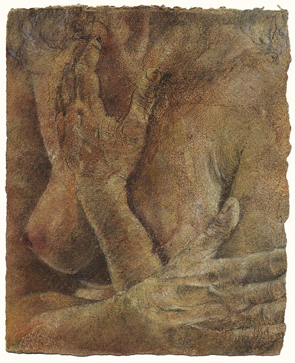 Red-gold hands/breasts