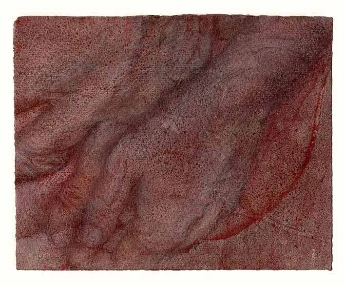  Double hands, fingers touching, 7 x 8.5 in., Bergerac, 2021 