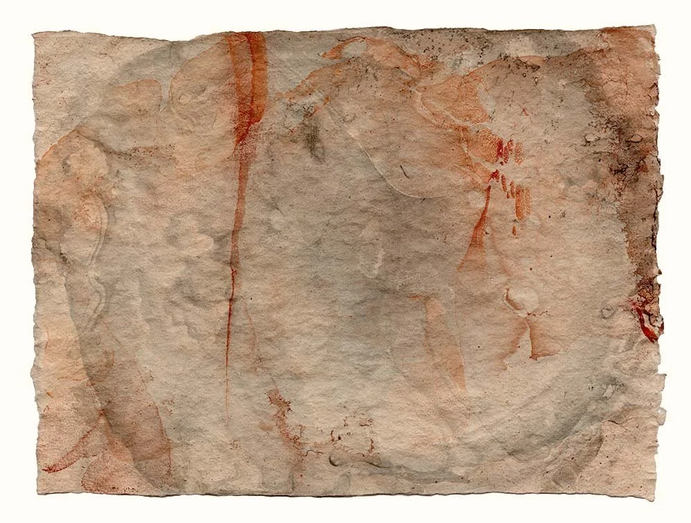  a recent floating colors sheet, oil paints and bronze powders with no overlaid drawing 