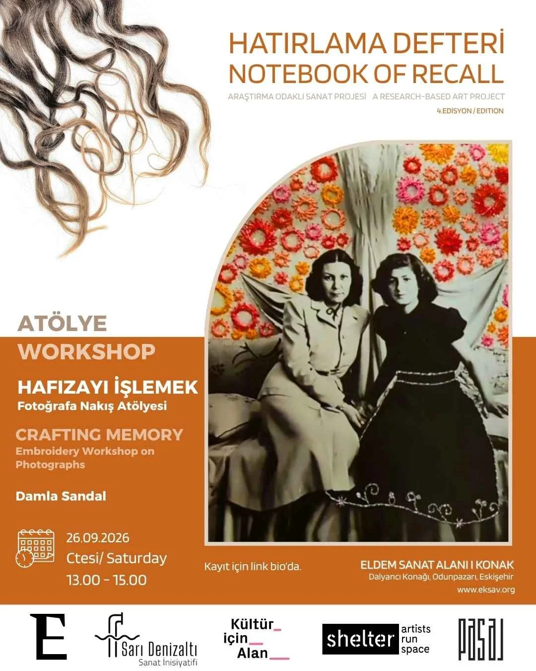 Hatırlama Defteri, Hafızayı İşlemek, Atölye, Damla Sandal, Eldem Sanat Alanı