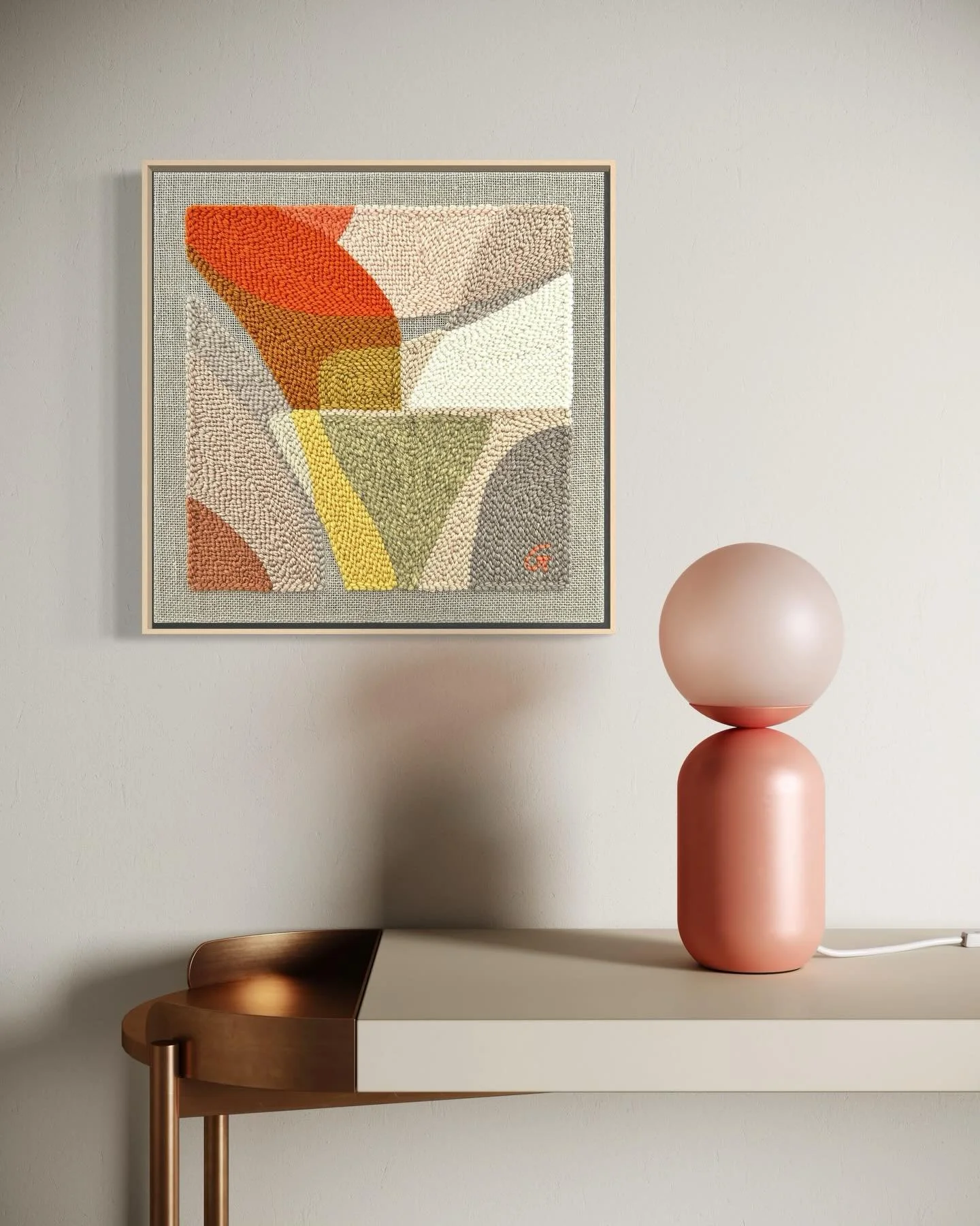 This punch needle artwork is part of a wonderful exhibition, Object d&rsquo;Art opening today @revival.art.design 

Desert Shadows
40x40cm
Yarn on linen, framed in Oak
Exhibition catalogue available @revival.art.design 

#textileart #artexhibition #a