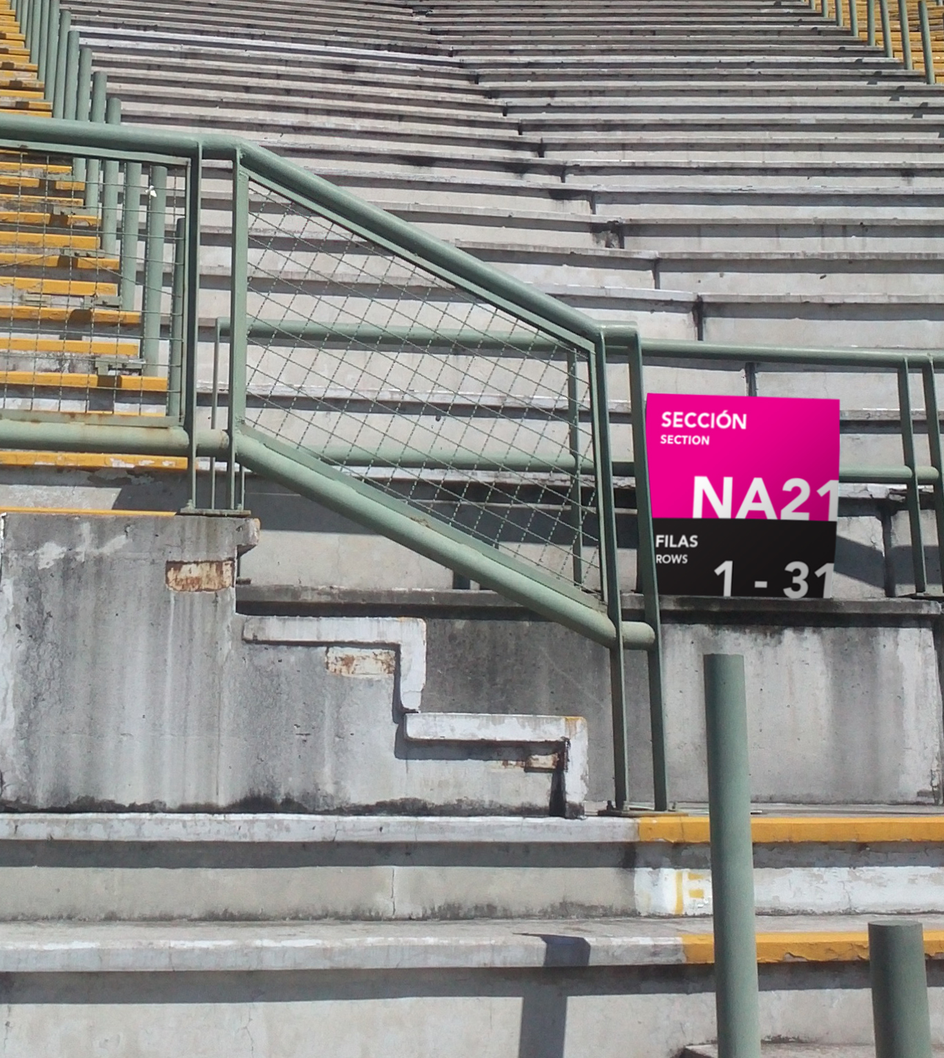 a bold wayfinding graphics system for a Formula 1 racetrack