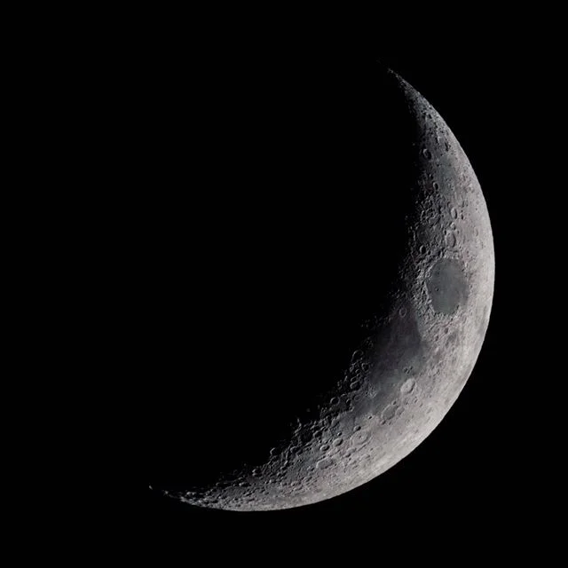 ☾ 23.3% illuminated waxing crescent moon taken at 20:05EST on 10/2/19 with the Sony a7iii and Celestron C90 #selenophile #sonyalphafemale