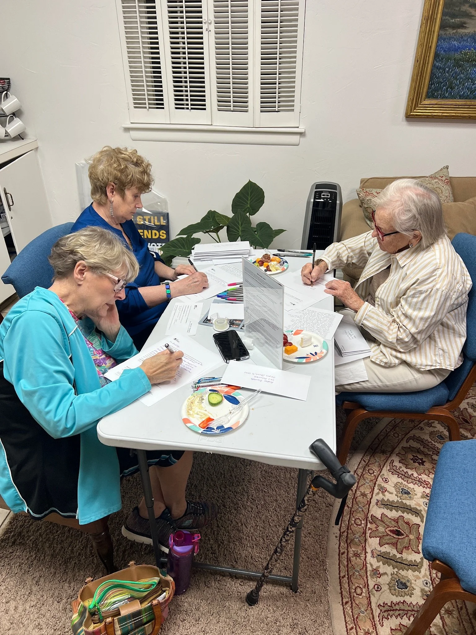 NTX writing letters to voters.JPG