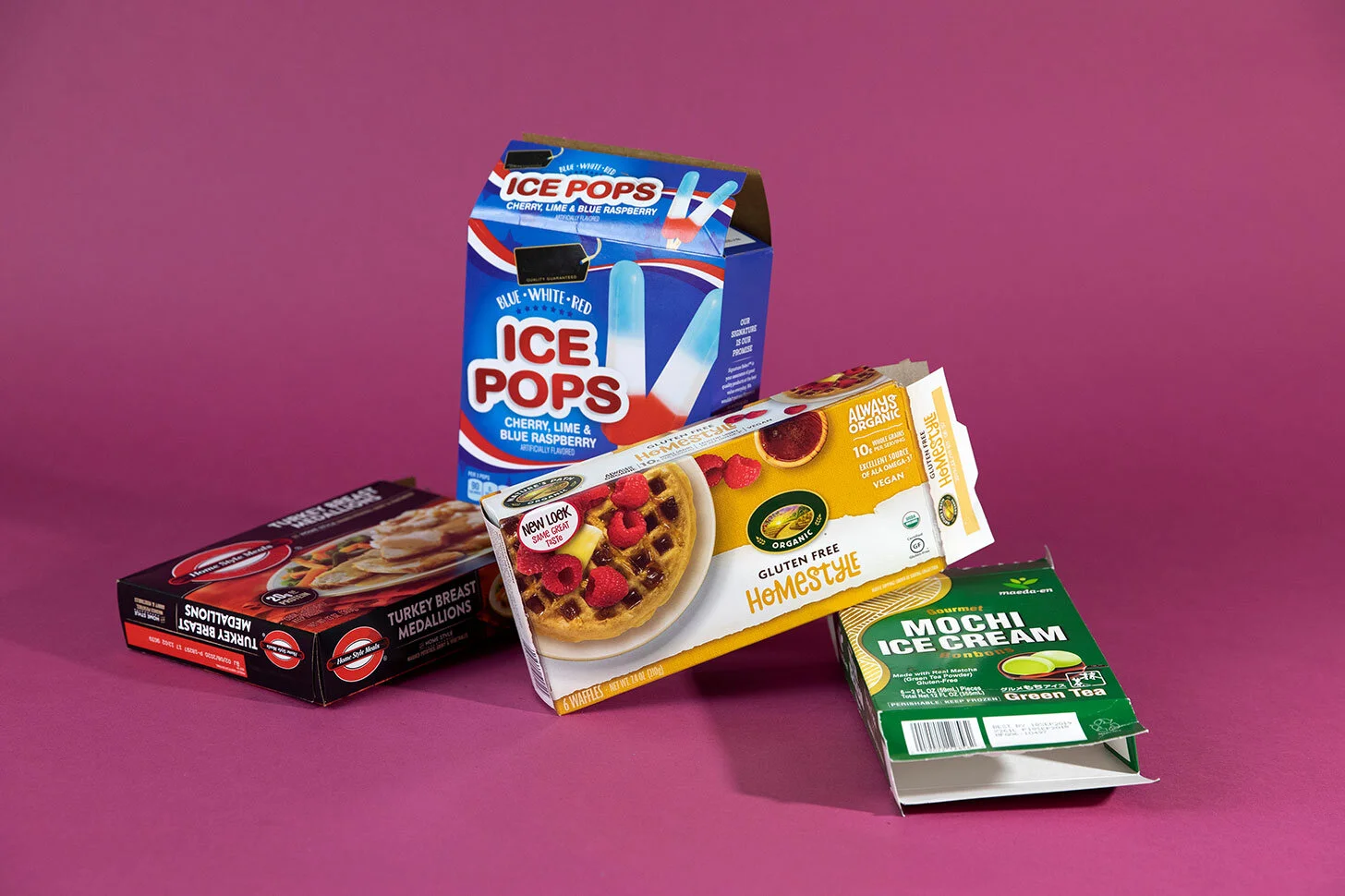 Cajas para alimentos congelados (de helado, comida para microondas, etc.)
