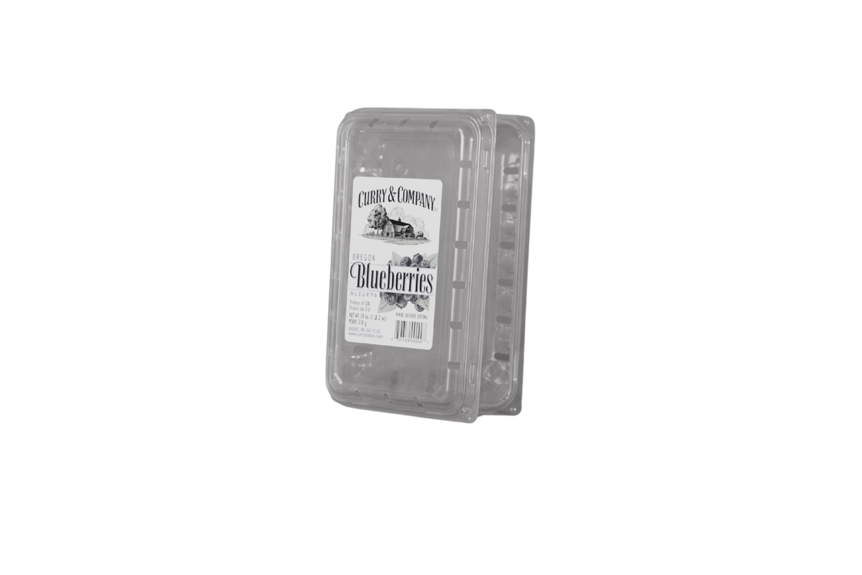Recipientes de plástico para productos agrícolas (moras y cerezas, hierbas, etc.)