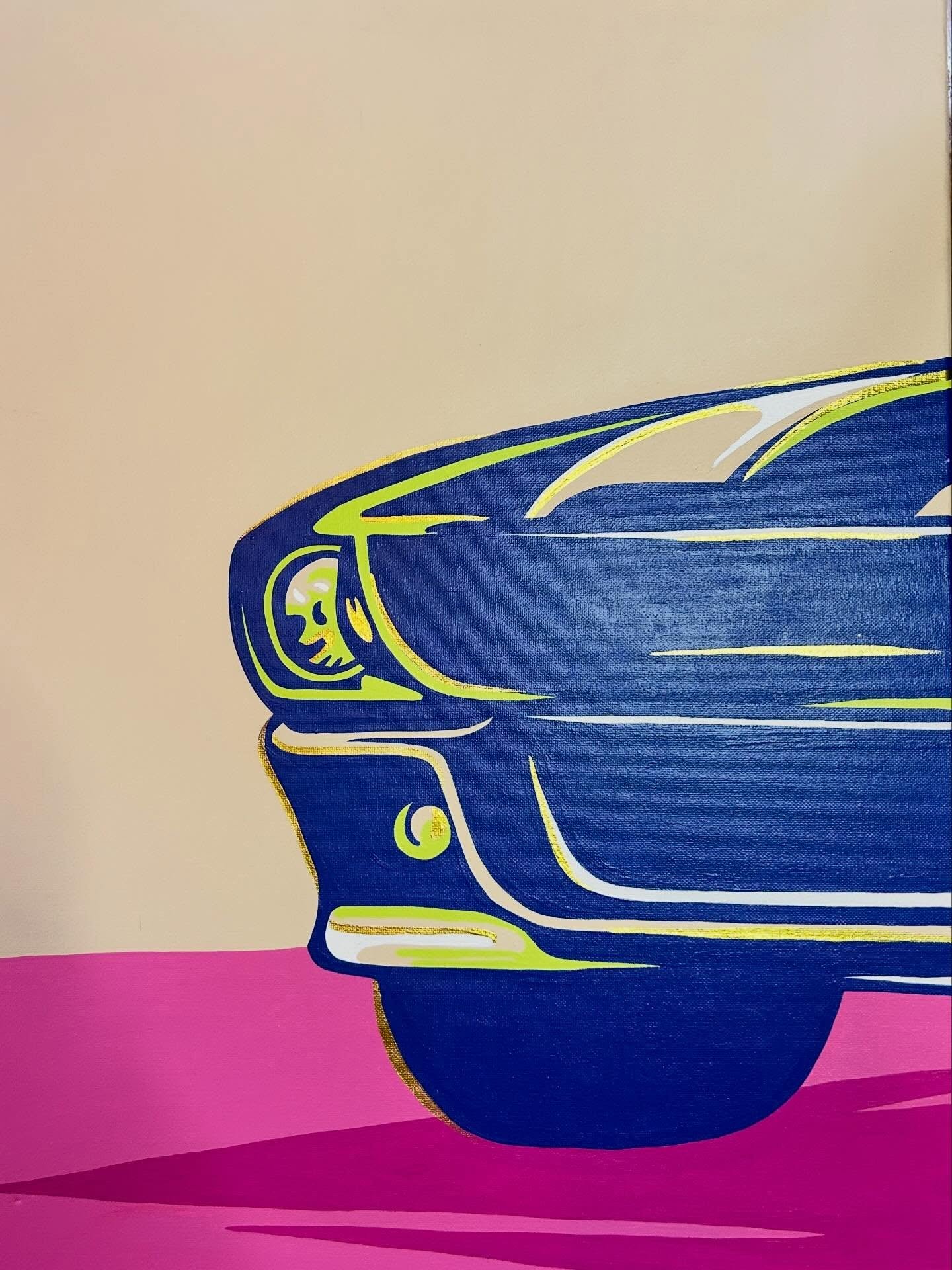 The Ford Mustang was introduced 62 years ago. But you can buy this three-piece painting today.

DM for details