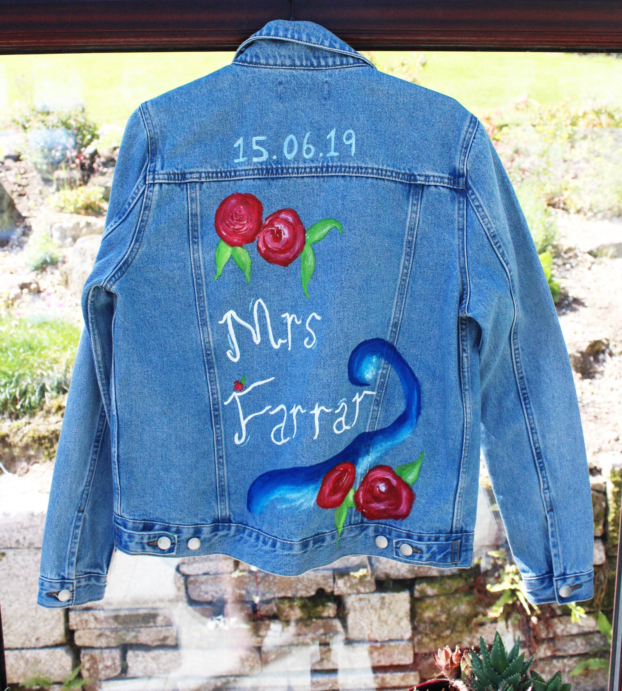 hand painted denim jacket
