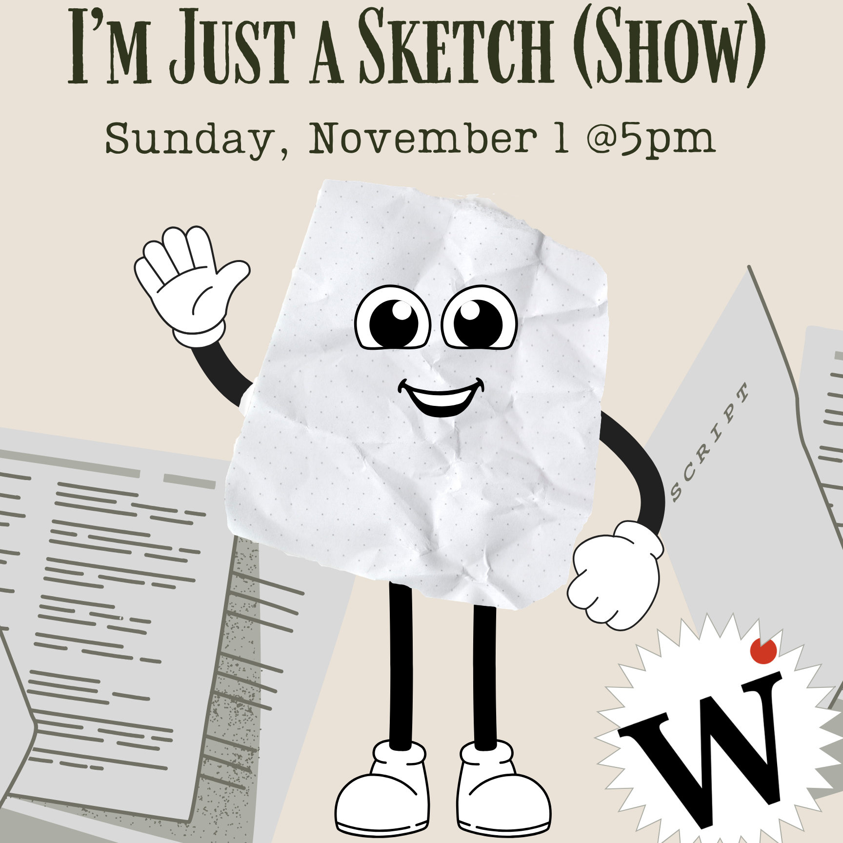 November 1: Sunday Night Show @5pm