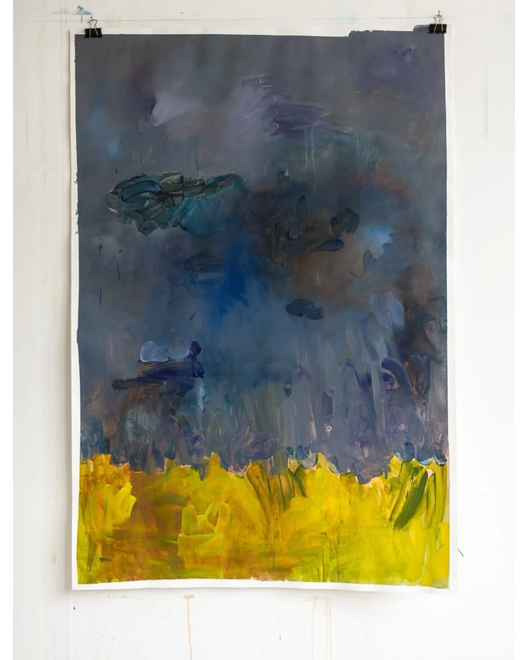 As the moon kneels / She lies / With her lover sun #audrelorde #paperworks #painting #art #love #moon