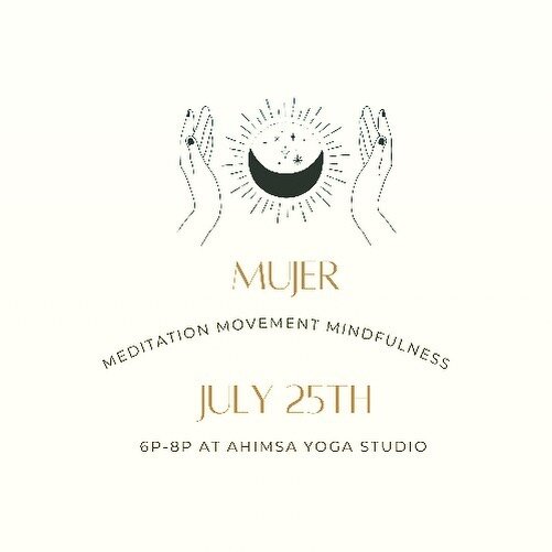 Join me on Sunday, July 25th, 6p-8p at Ahimsa Yoga. 
We will find gentle movement through yoga, mindfulness through journaling and conversation, and take some time for meditation, breathwork &amp; reiki. DM to reserve. $35, limited seats available. 
