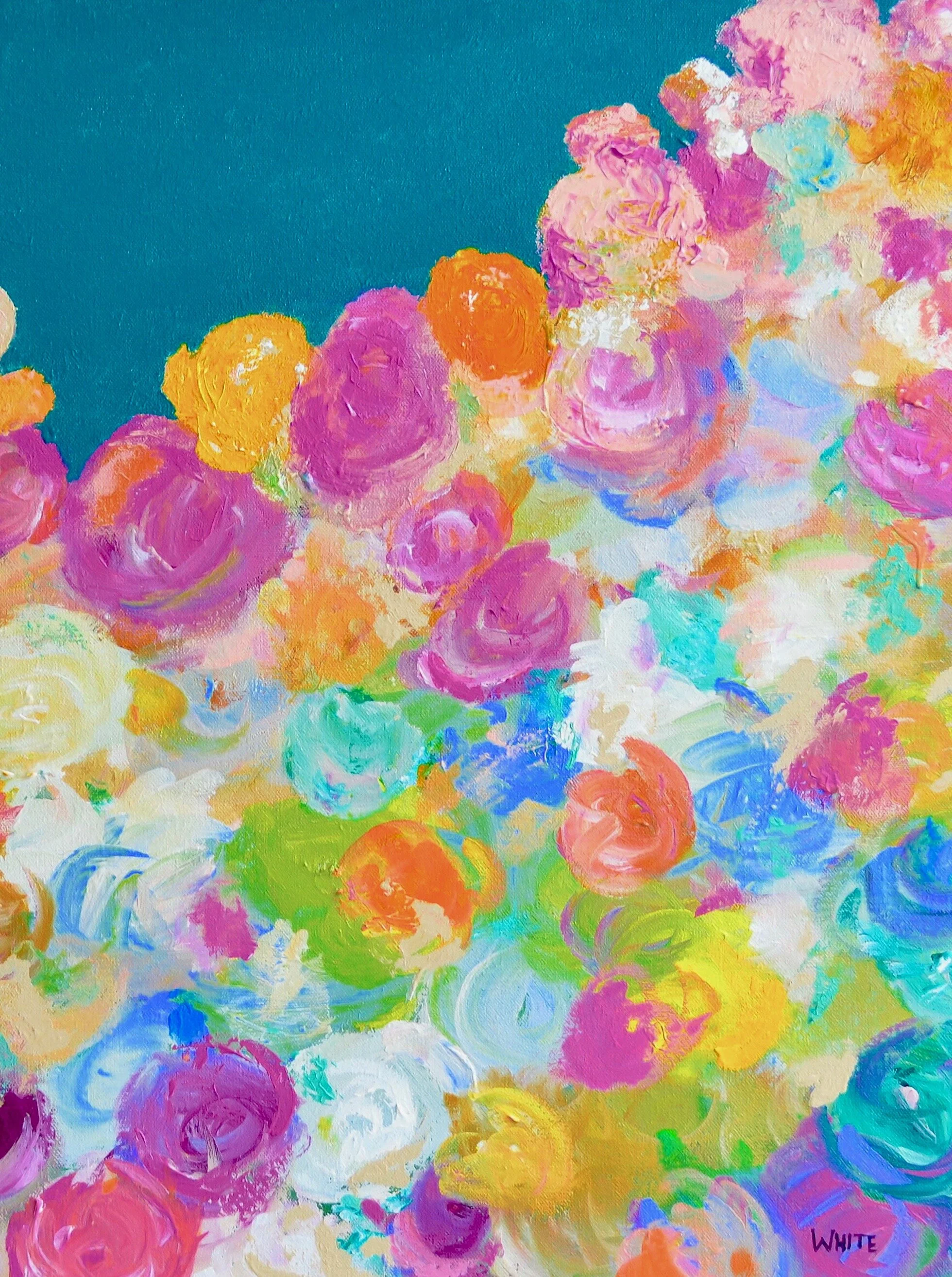 Collette's Roses by Laura White Carpenter Scarf