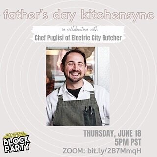 Are you missing our classes?! Join Chef Michael digitally at 5pm this evening for a Father&rsquo;s Day KitchenSync with Chef Thomas Ramirez of @CityNationalGroveOfAnaheim as they talk brats, sustainability, &amp; transparency!

Hit the link in our bi