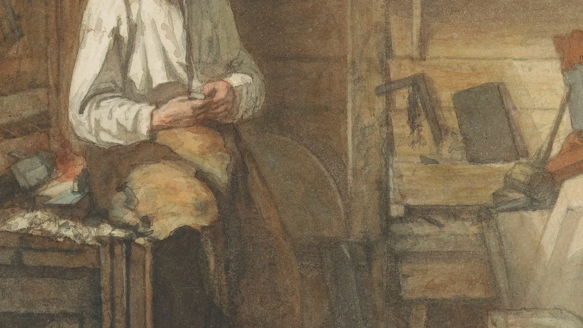 Carpenter on bench