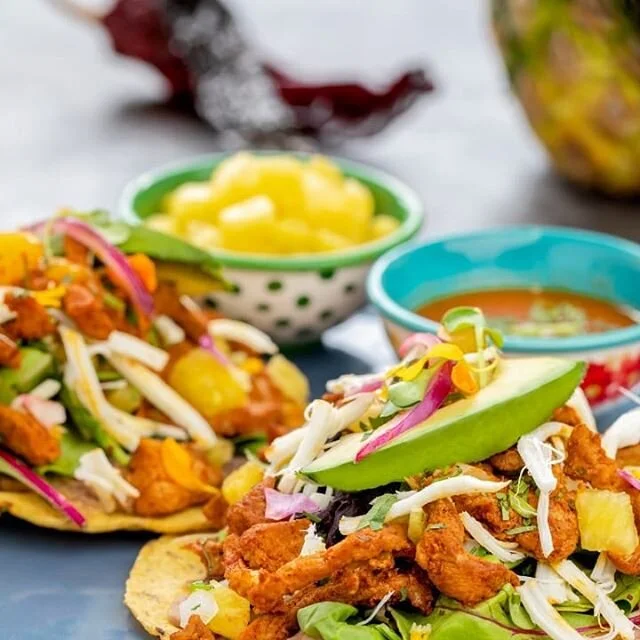 Our Al Pastor tostada is Heaven on Earth  It&rsquo;xa pleasure to be serving food made with passion. #ITXA #ITXAFresh #ITXAmazing #ITXAbless #YellowGreenFarmersMarket #MexicanFood #CleanEating #Foodsion