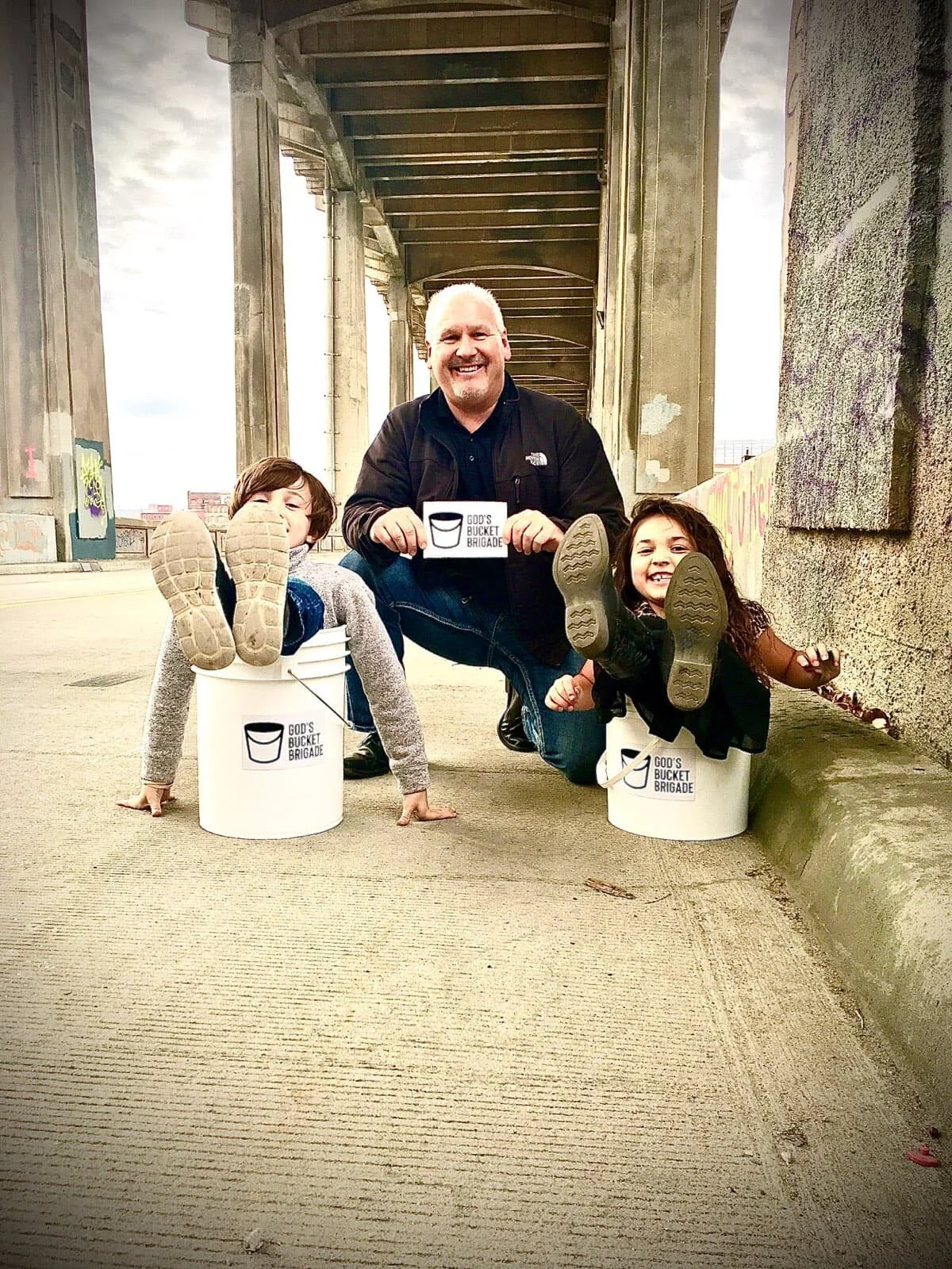 Blessing the homeless in camps in Kansas City 