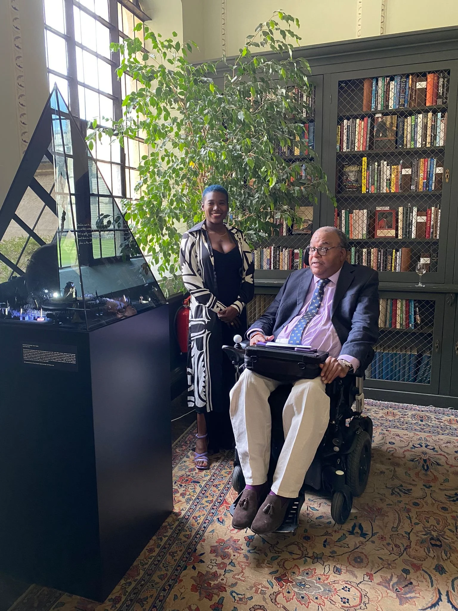  Versia Harris (left)  and Stephen Springer (right) at the official unveiling event. 