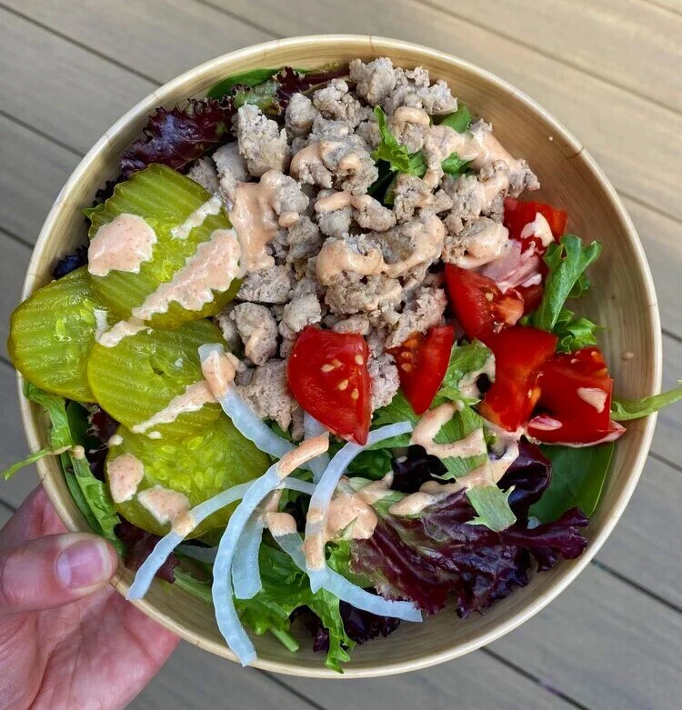 Healthy Turkey Burger Bowls — Land of 10,000 Recipes