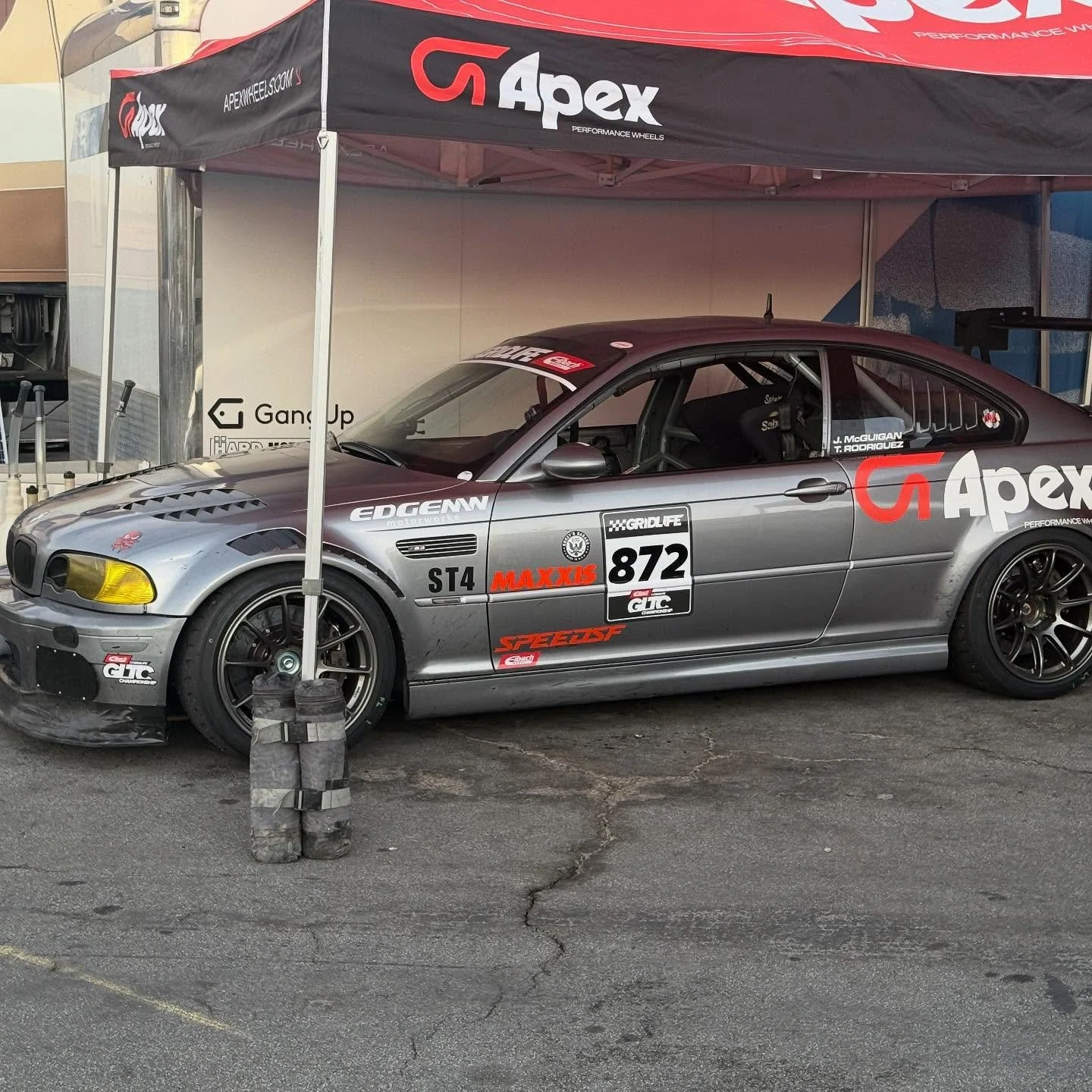 Practice day complete for @gridlifeofficial x @weathertechraceway. Practice 1 was first shakedown at this track with the GLTC setup. Made some changes for Practice 2 and took the top spot. Both GLTC practice top times were on the amazing @maxxistires