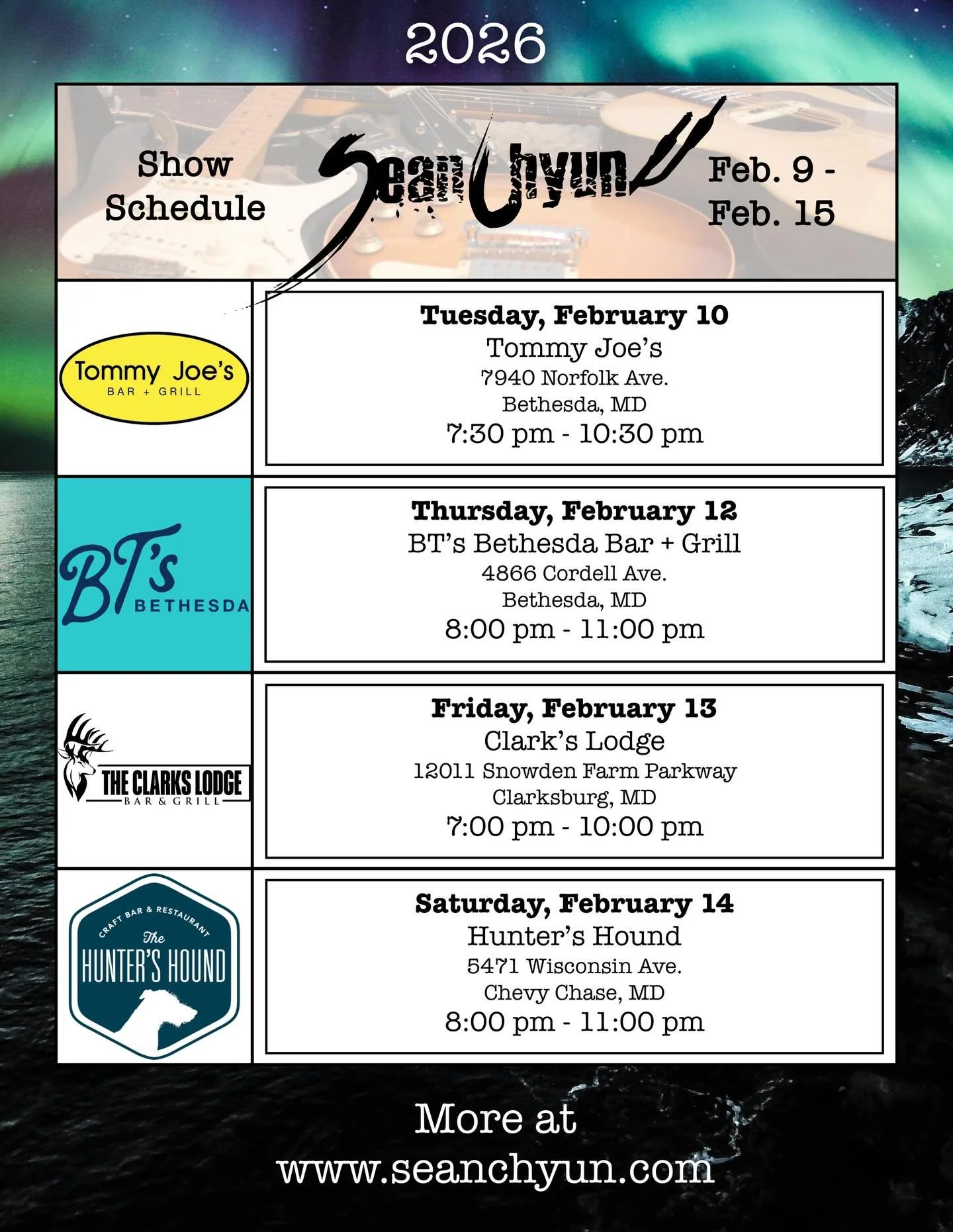 Lots of great shows for you all to come and thaw out to. A dozen red roses? Pfff- how about a drink and a song or twenty!
🎶 🍻 🎸 🥃 🎤
#LiveMusic #SupportLiveMusic #DMVMusicians #SupportLocal #BefriendAMusician