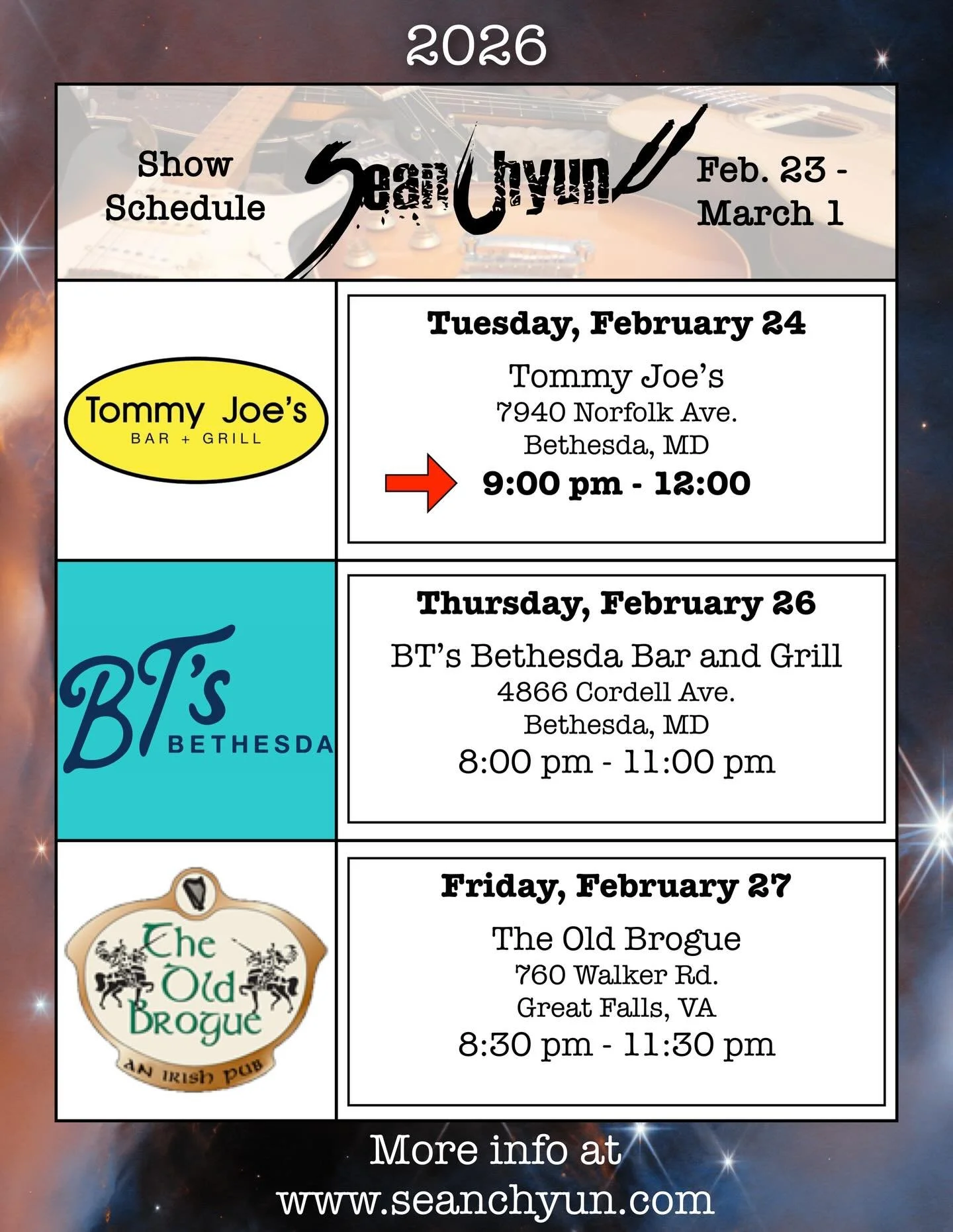 Got great shows on both sides of the poisoned river this week. Come out and enjoy a drink and a song or twenty!
🎶 🍻 🎸 🥃 🎤
#LiveMusic #SupportLiveMusic #DMVMusicians #SupportLocal #BefriendAMusician