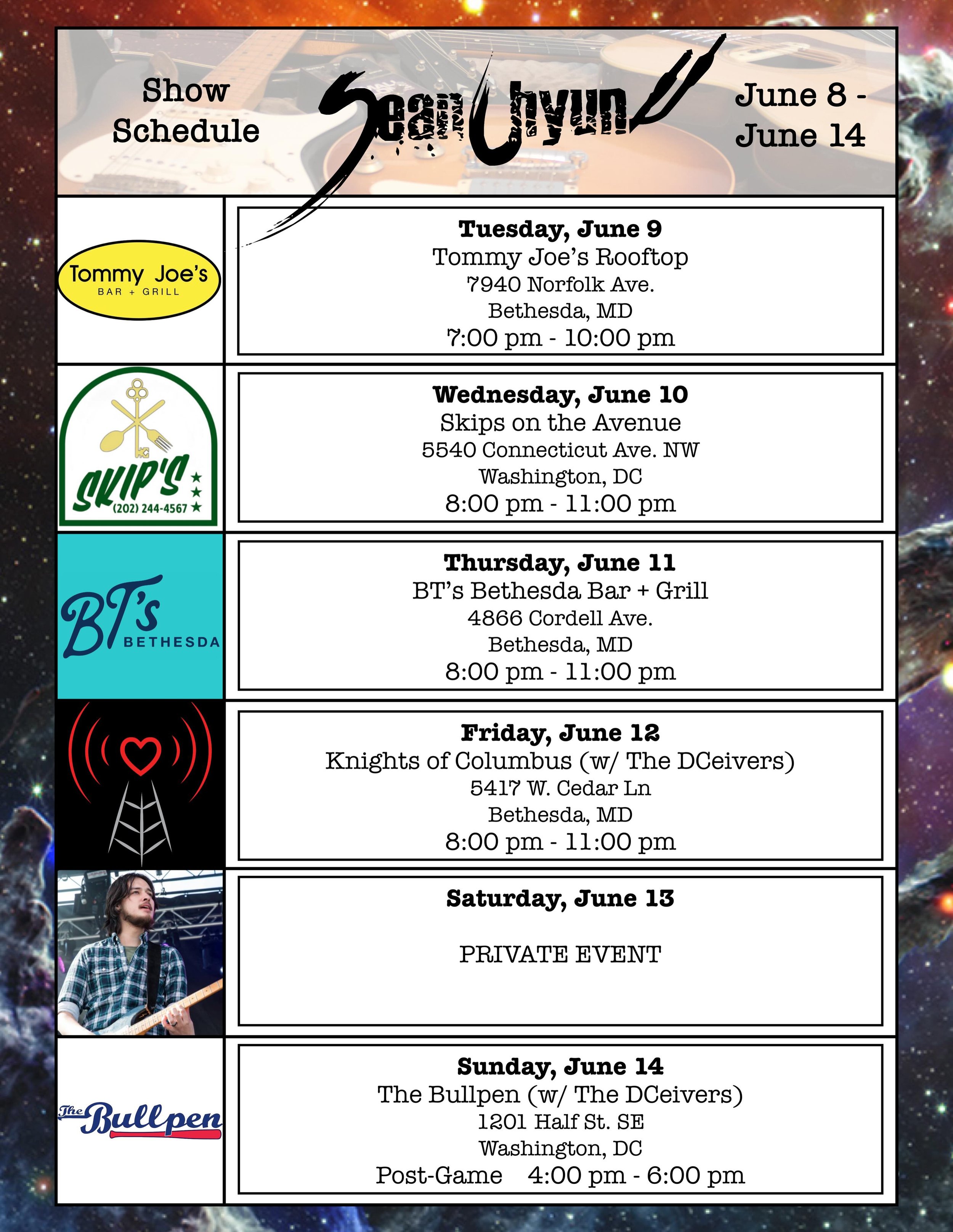 Shows, shows, shows, shows, stormtrooper, stormtrooper, stormtrooper, 🫠... Got a lot of them and we're going to have a hell of a fun weekend. So come out and enjoy a drink and a song or twenty!!!

🎶 🍻 🎸 🥃 🎤

#LiveMusic #SupportLiveMusic #DMVMus