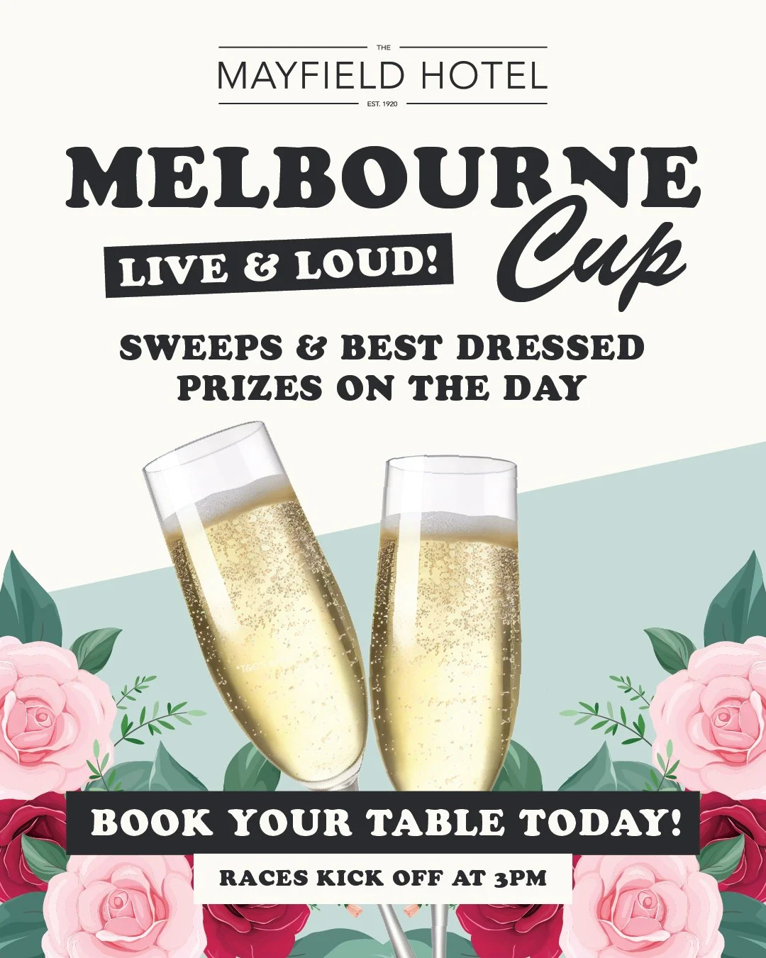 The Melbourne Cup is just around the corner! π
Get your friends together & enjoy all the action LIVE & LOUD with us this Melbourne Cup Day!
π» Sweeps on the day – don’t miss out!