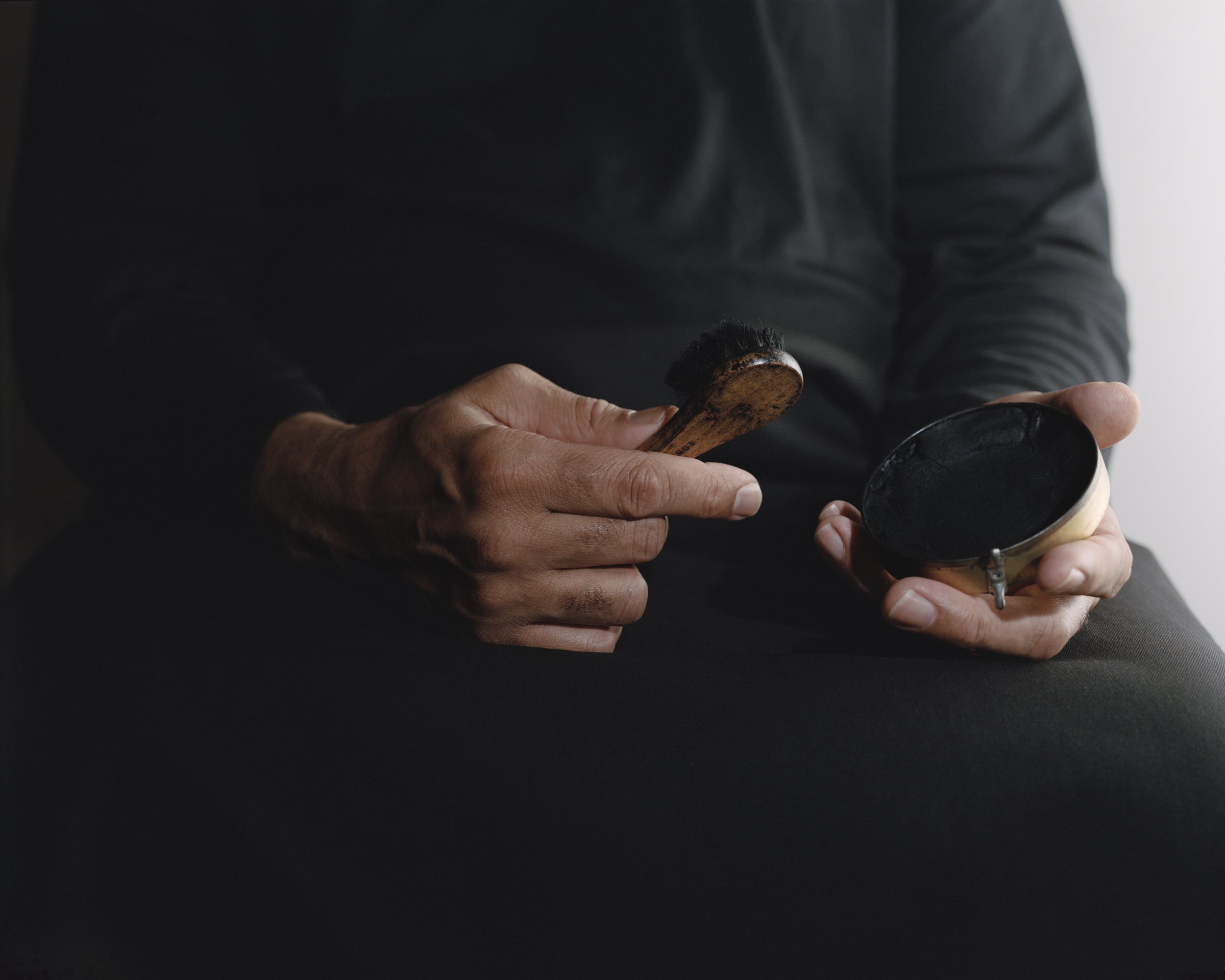 The Family Body: Father with shoe polish