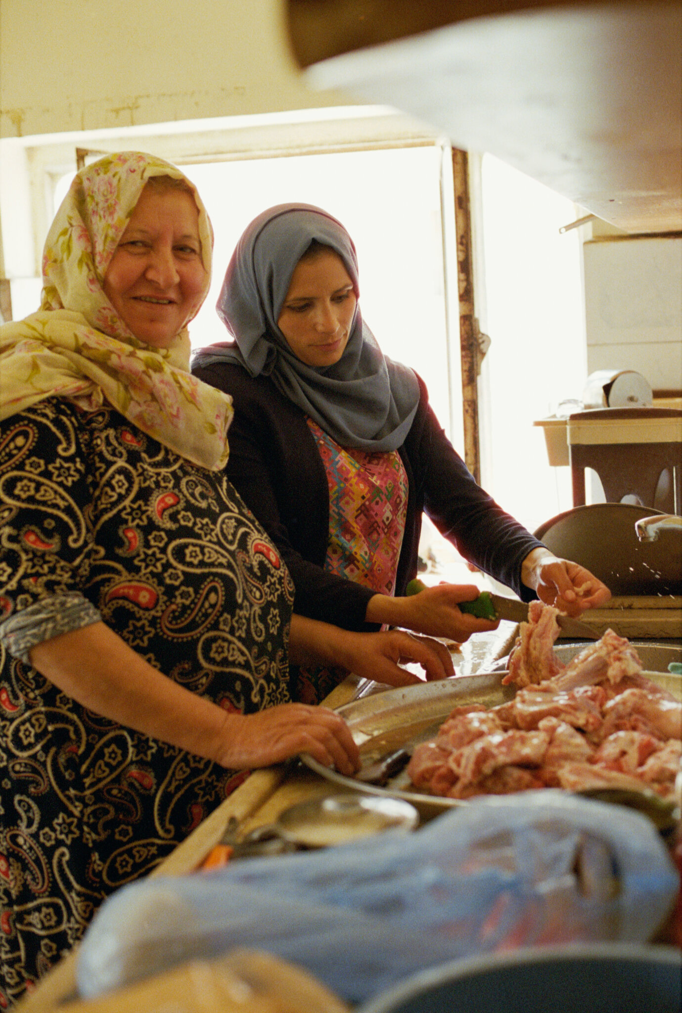 Aunts Preparing Dinner, ad-Dhahiriya, Hebron, Palestine, 2018