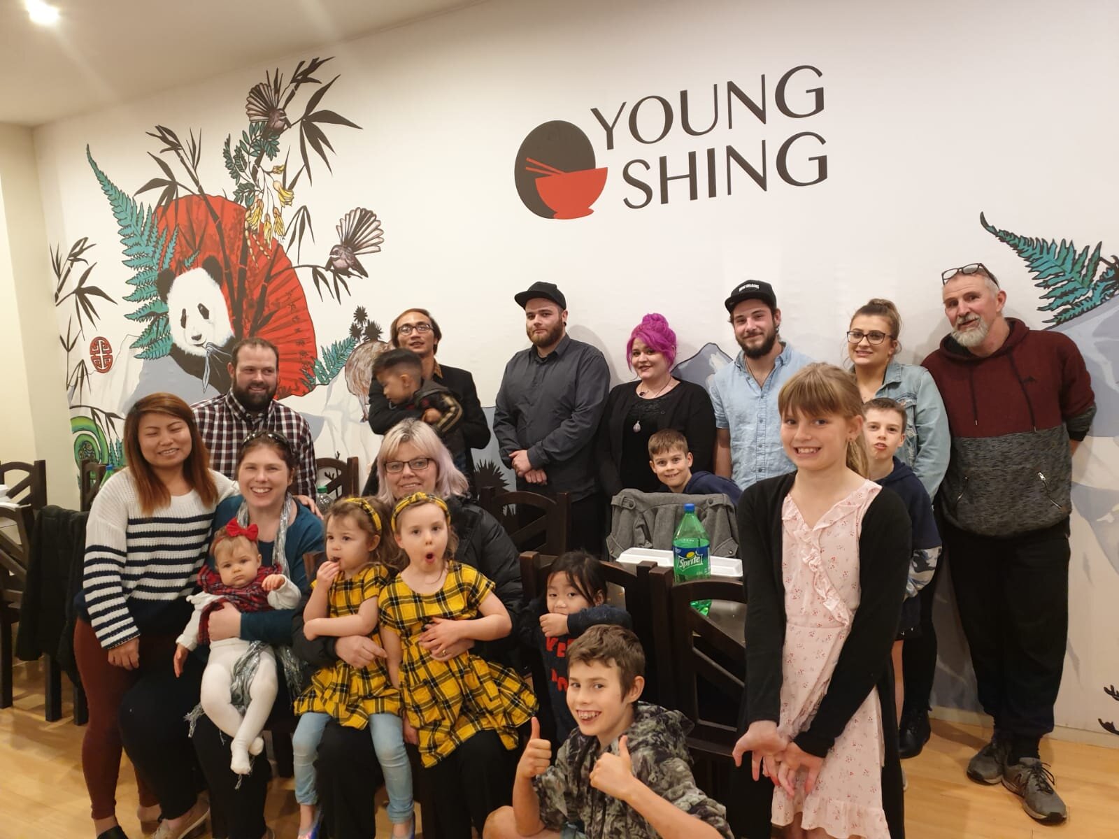 Family team evening at Young Shing