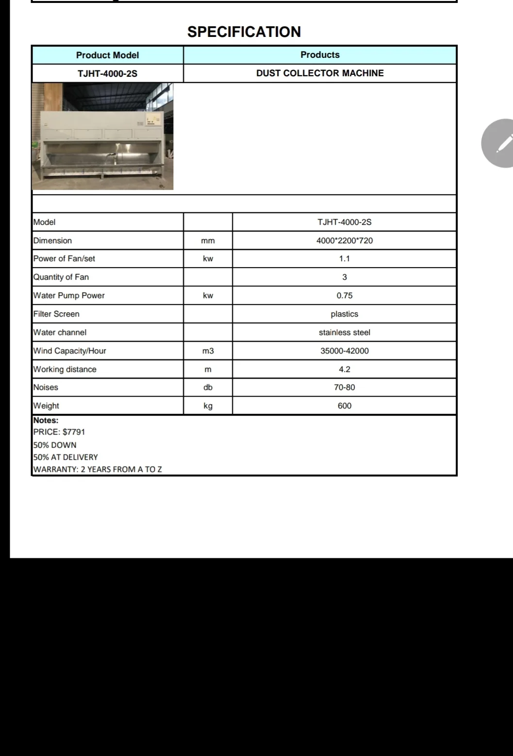 Dust Collector 13 FT