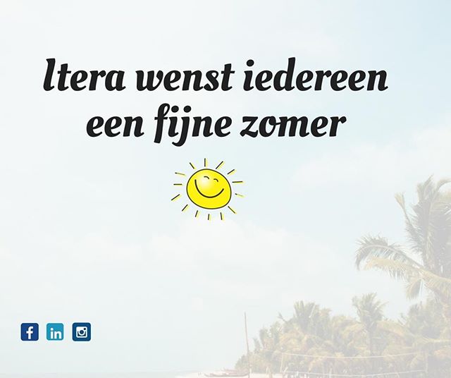 Wij gaan de hele zomer door. Mocht je trek hebben in een verfrissend drankje dan ben je van harte welkom.

Wil je jezelf niet vervelen in de vakantie kijk dan eens op https://www.itera.nl/vacatures