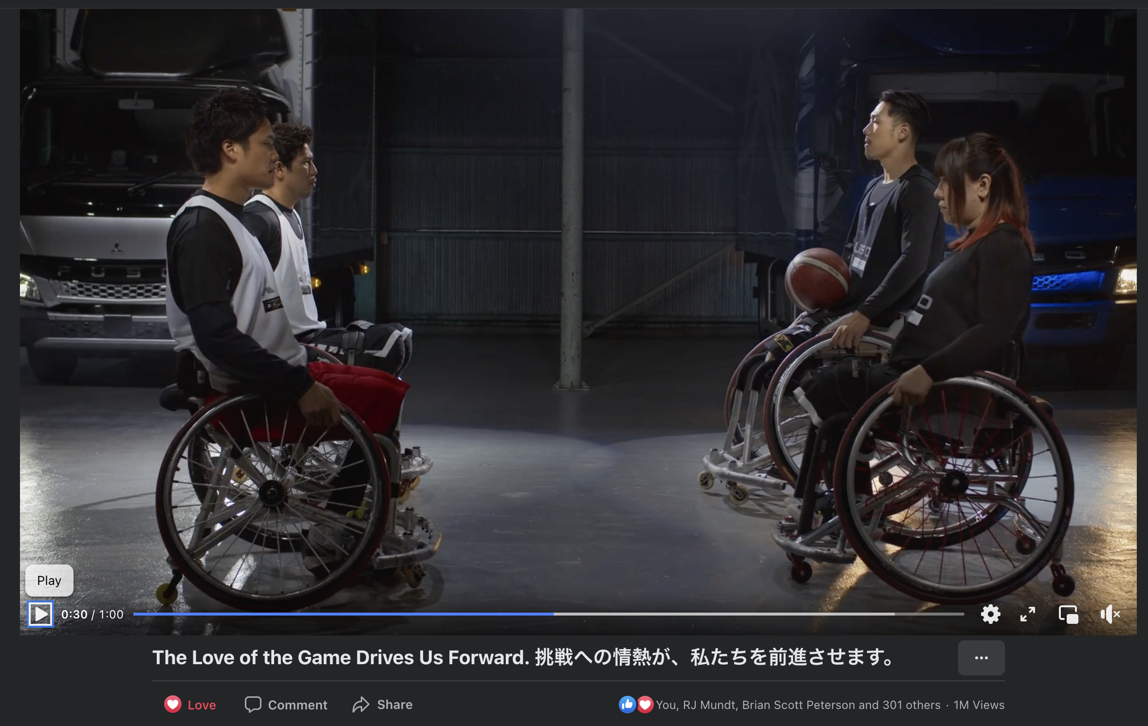 Over 1 Million Views for our FUSO "The Love of The Game Drives Us Forward CM"