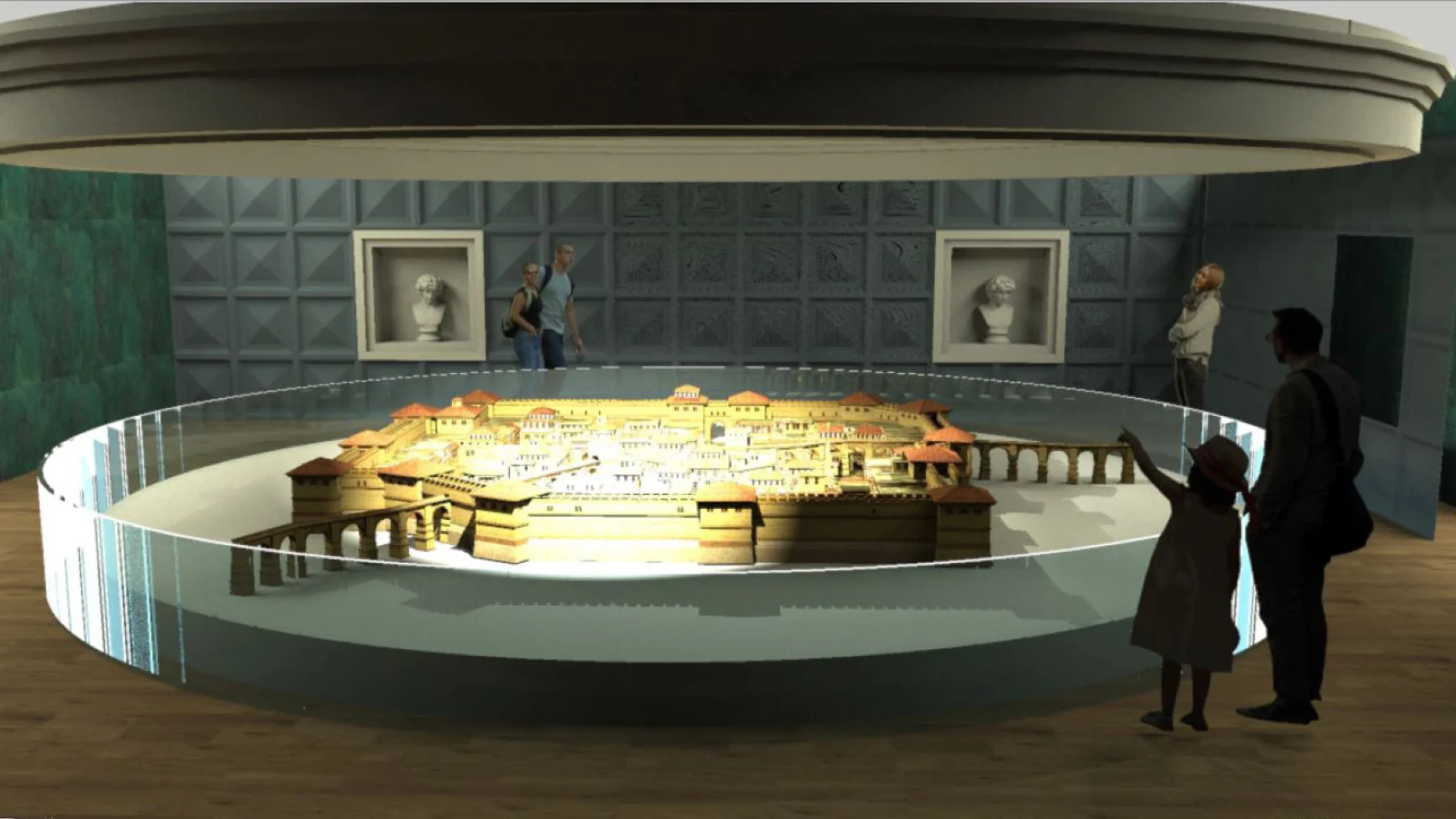 A concept visual of what a possible exhibition space may look like within the new visitor attraction. The attraction expects to receive over 500,000 visitors a year adding £20million into York’s economy.