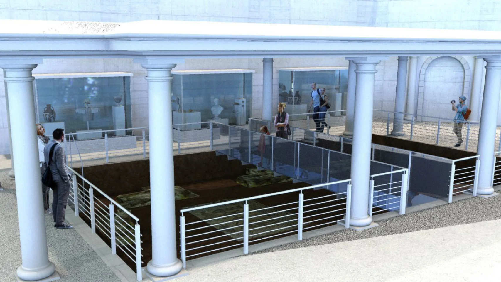A concept visual of what a possible exhibition space may look like within the new visitor experience. York Archaeological Trust are planning a two-year excavation of the site prior to work staring on the attraction.