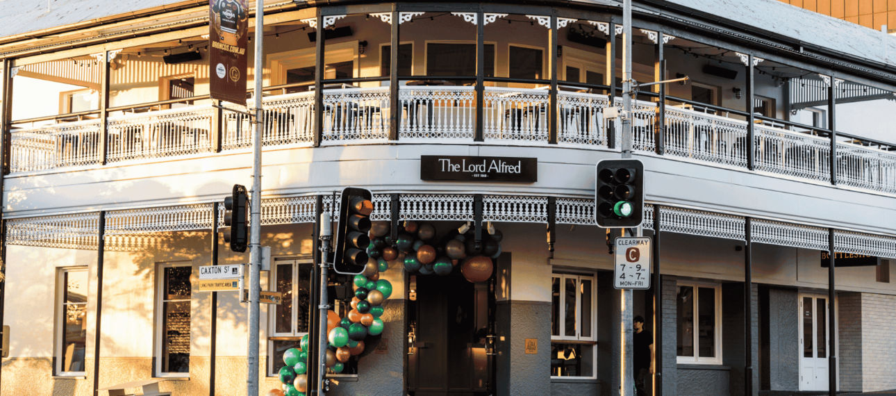 A view from across the street of The Lord Alfred hotel pub