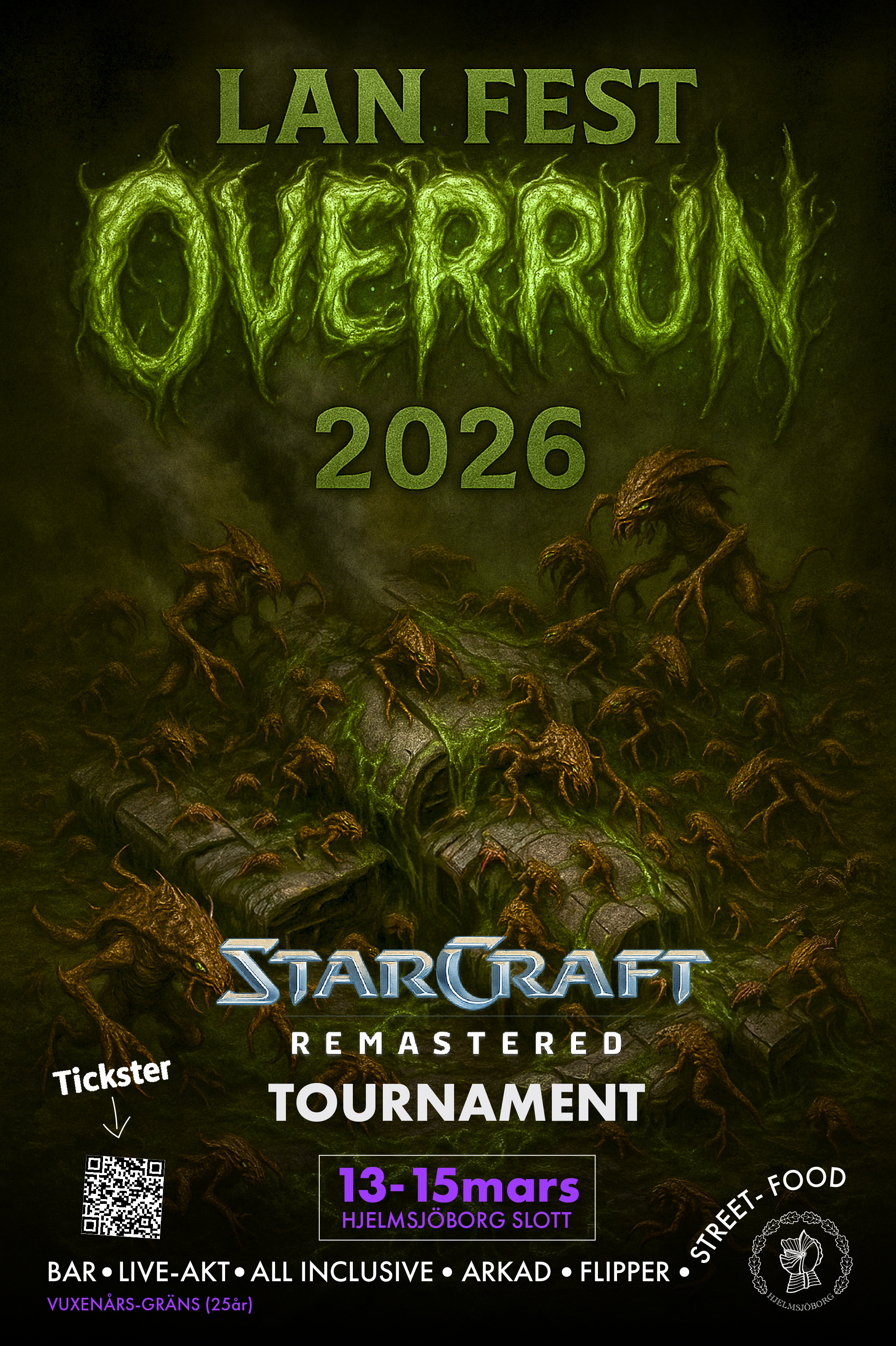 LAN-Party festival i Skåne, sweden. Starcraft tournament/turnering på Slott