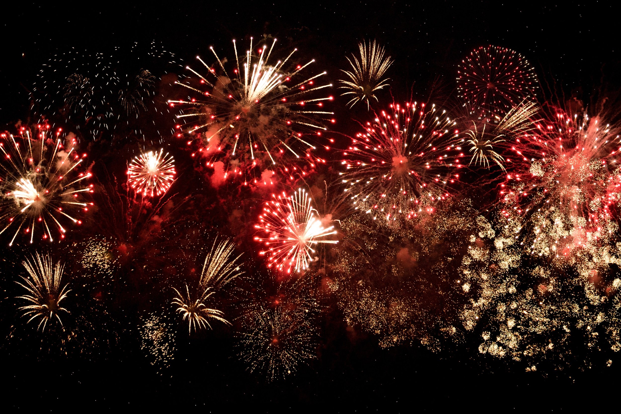 A typical fireworks scene