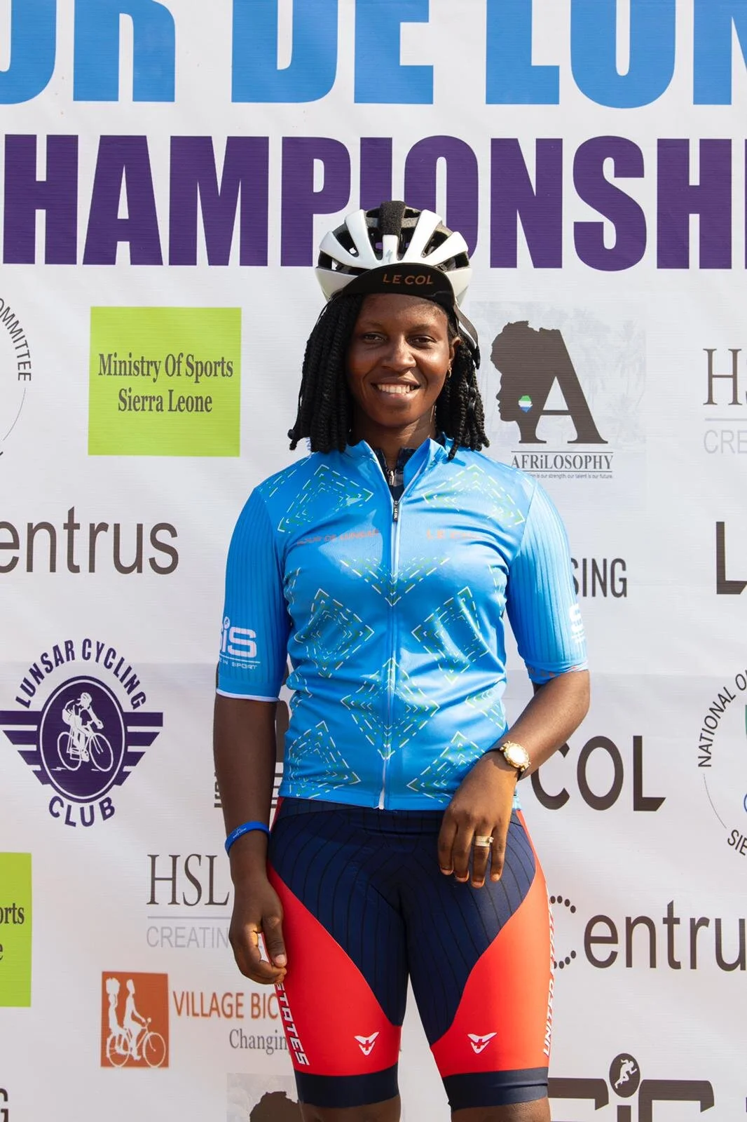  Isata Sama Mondeh continued her run of success with a second consecutive women’s championship blue jersey.  