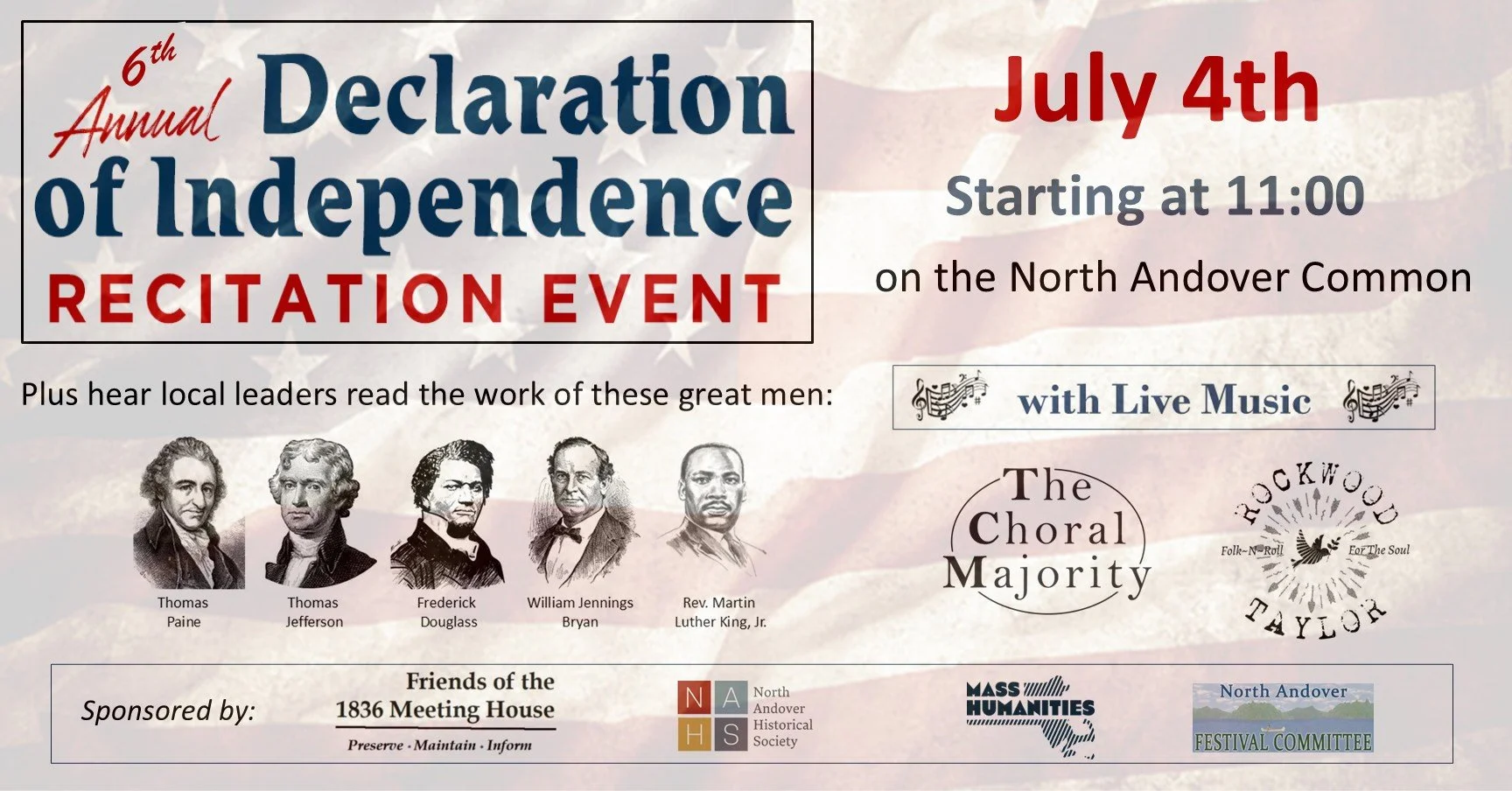 6th Annual 4th of July Declaration of Independence Recitation Event