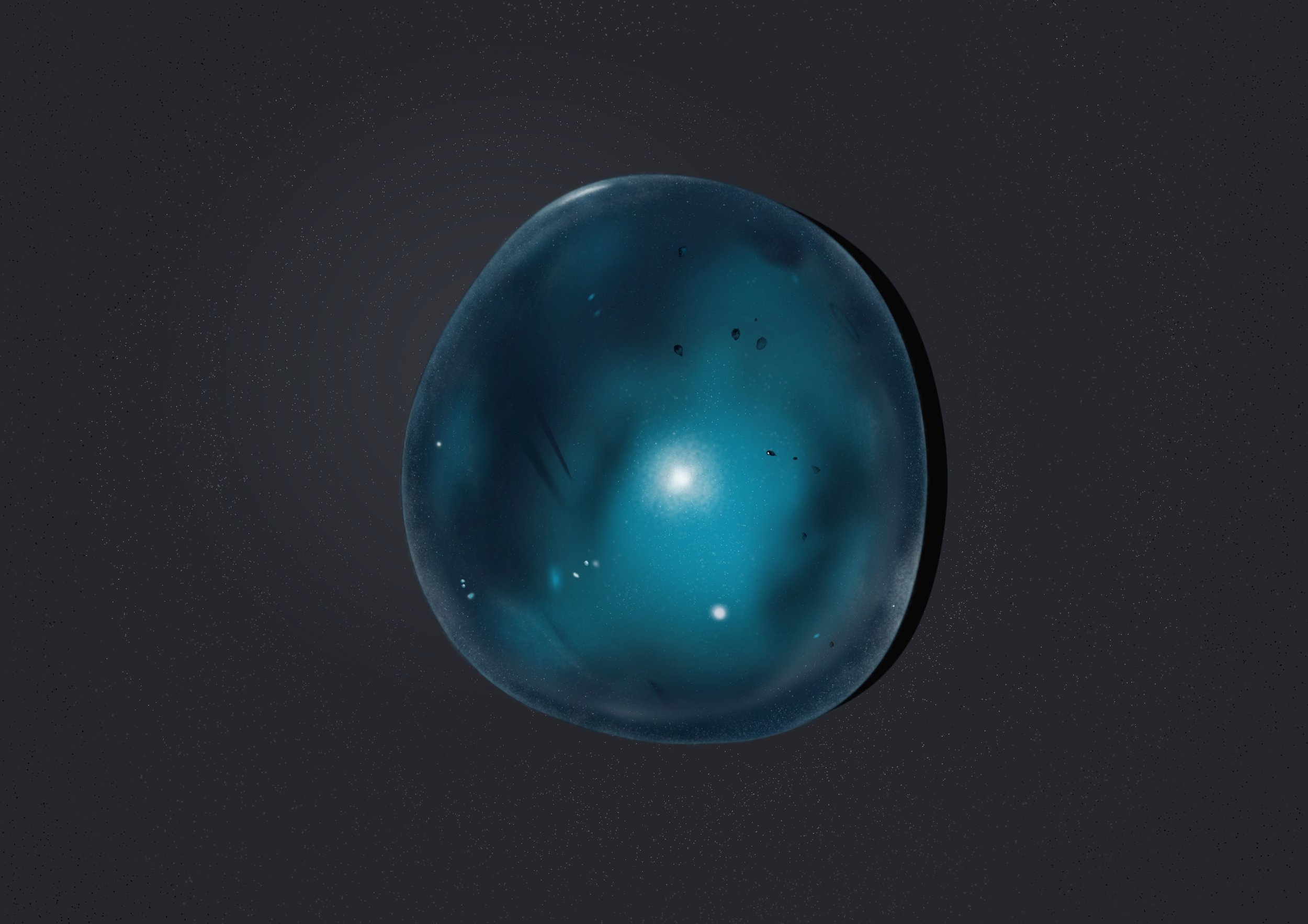 Blue reflection quartz