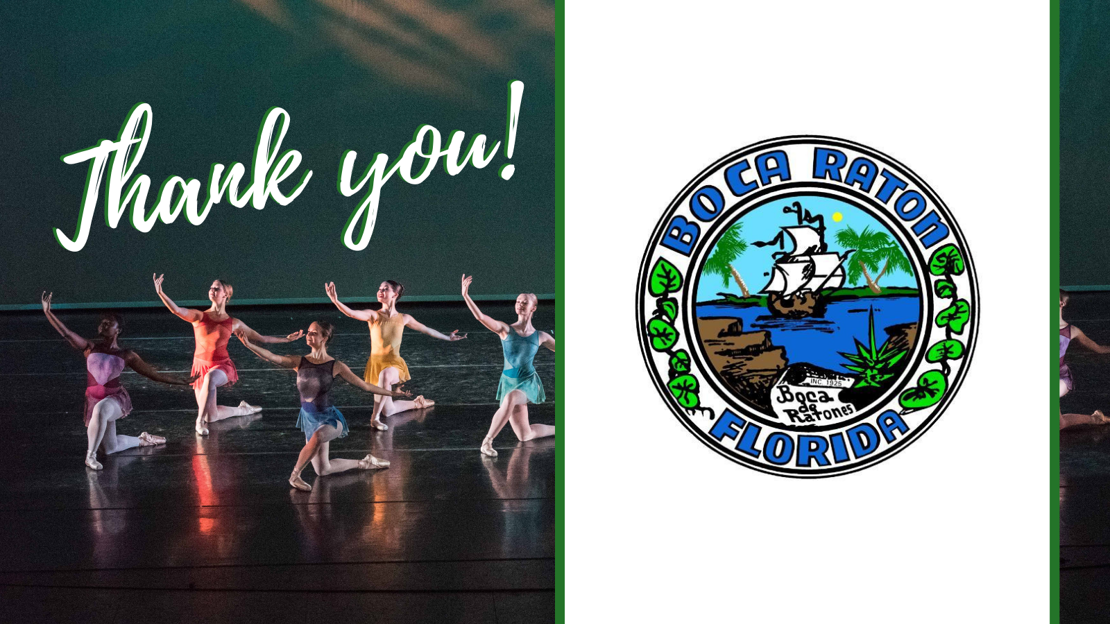 BBT Thanks the City of Boca Raton for Generous Grant