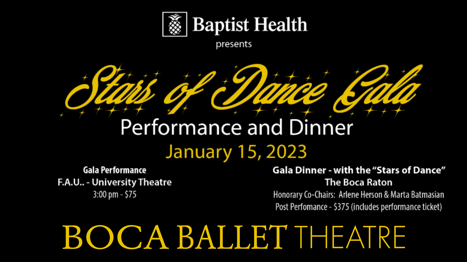 Enjoy an Unforgettable Evening at Baptist Health presents BBT's "Stars of Dance" Performance and Gala